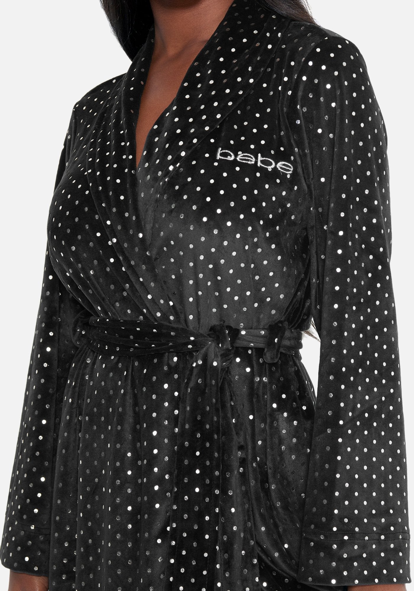 Logo Foil Dot Plush Robe
