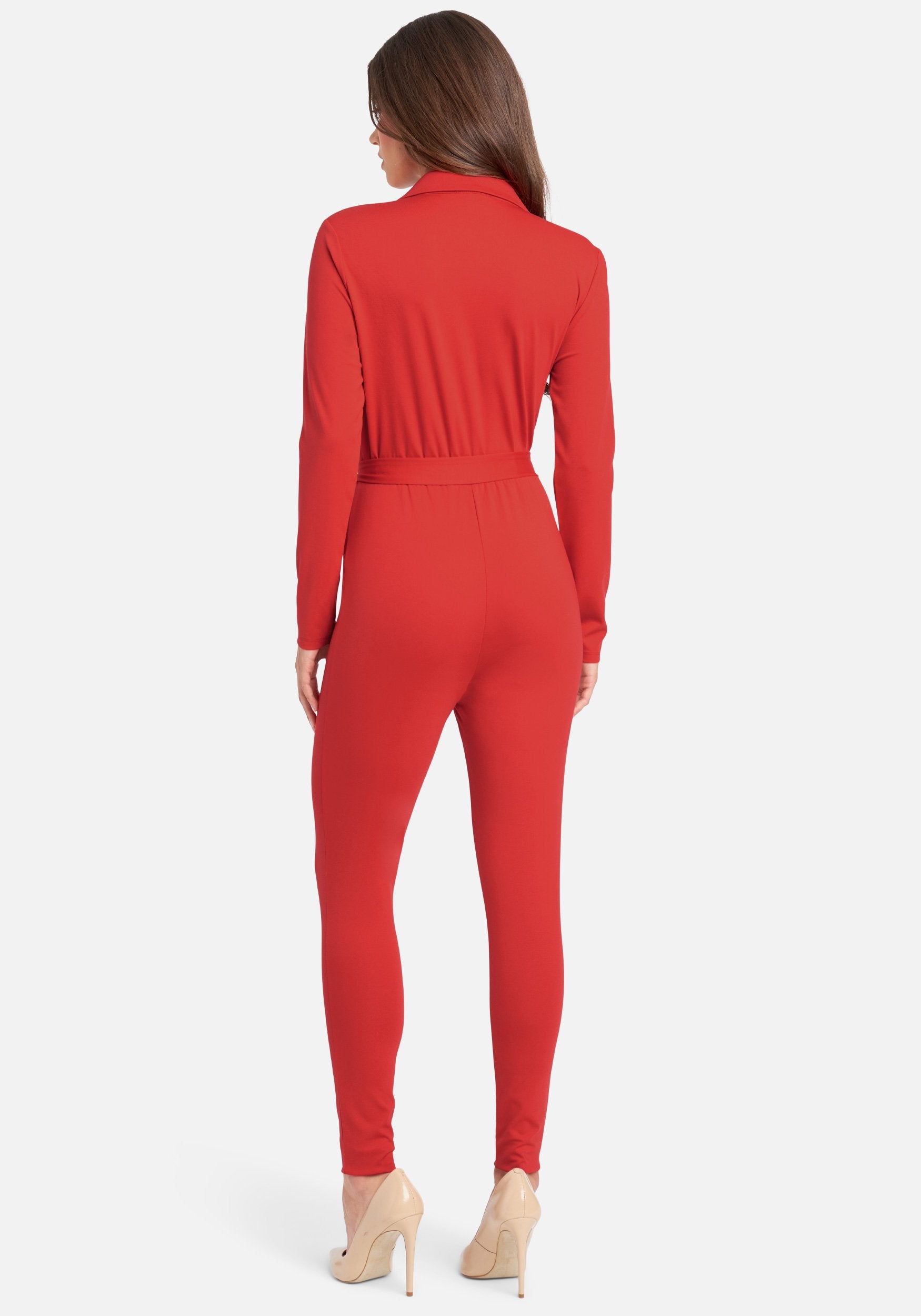 Tie Waist Blazer Jumpsuit