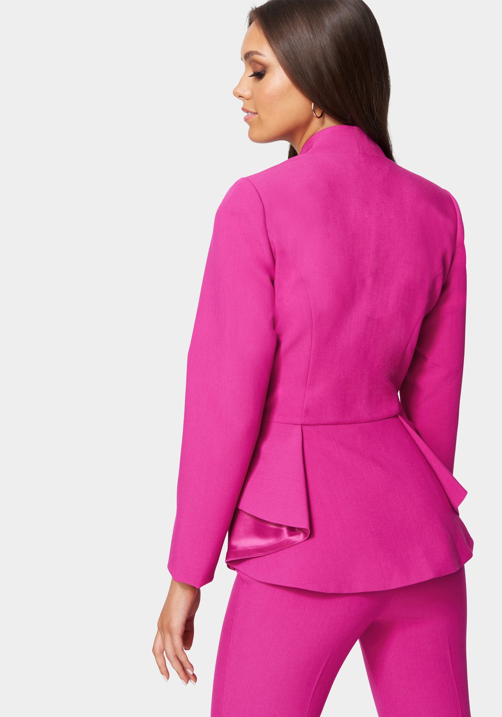 Shawl Collar Peplum Blazer