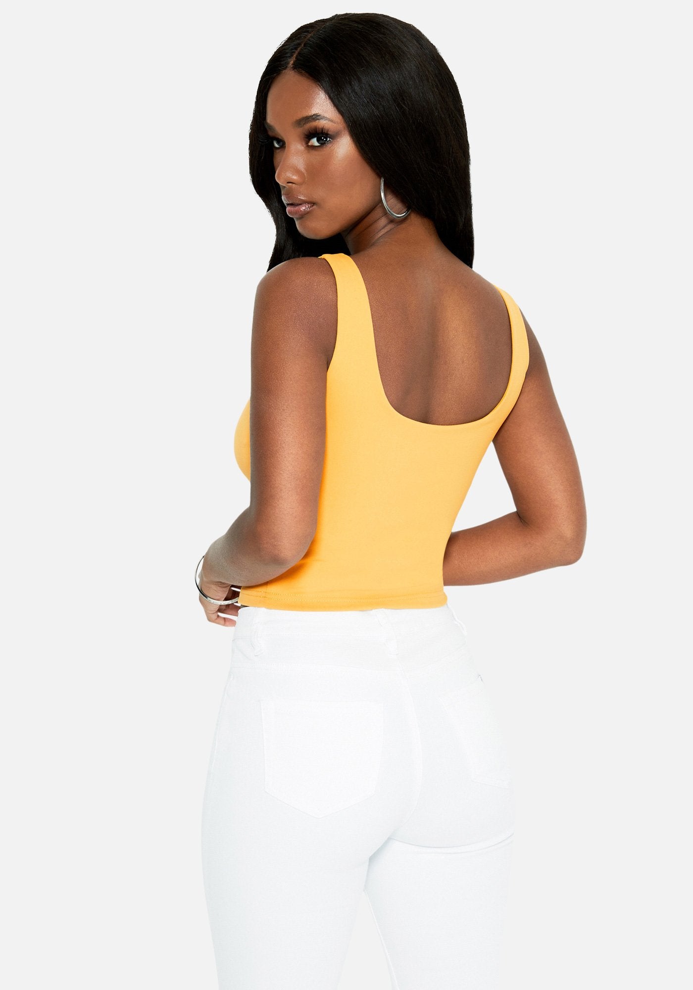 U-Shaped Keyhole Crop Top