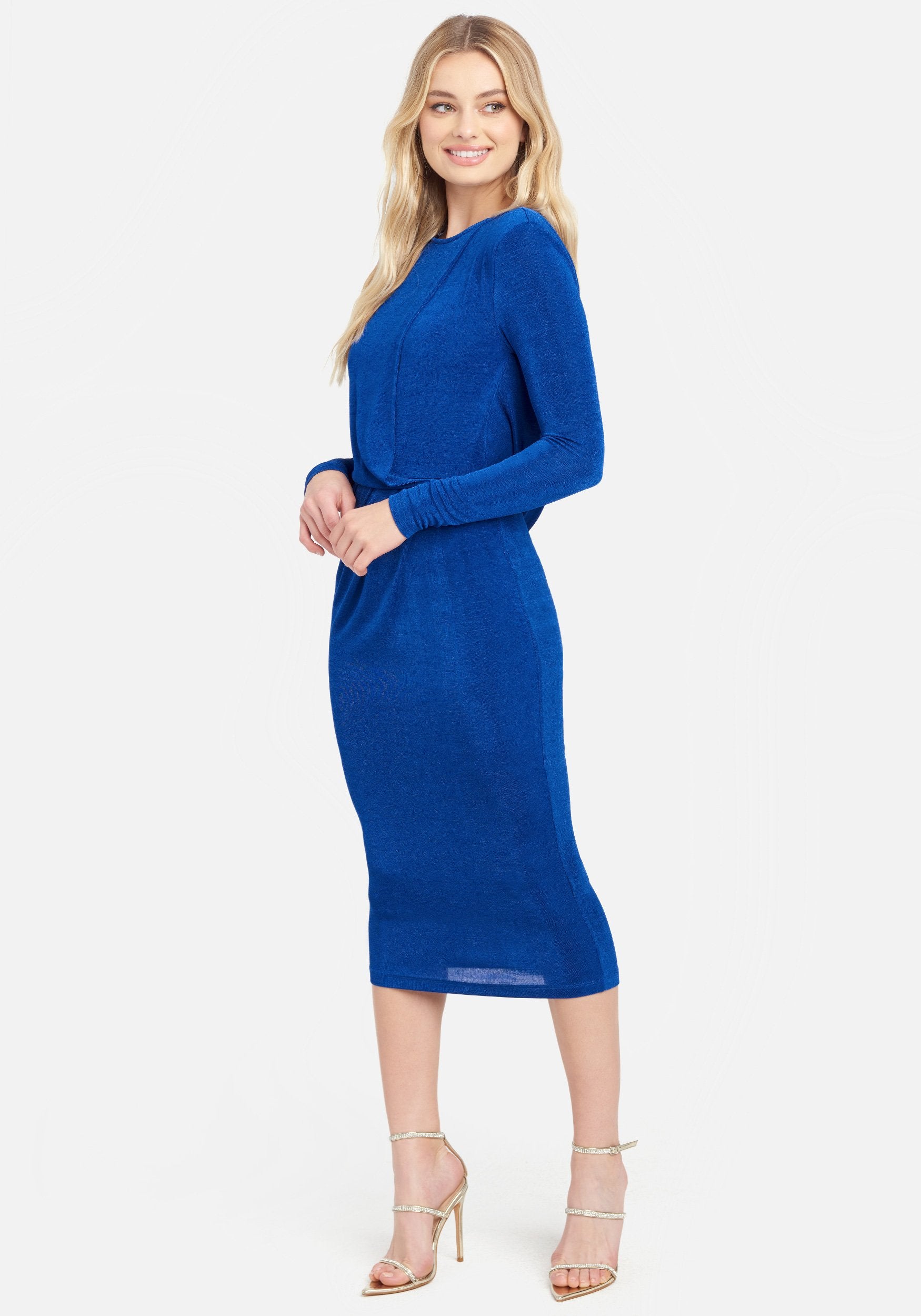 Cowl Back Midi Dress