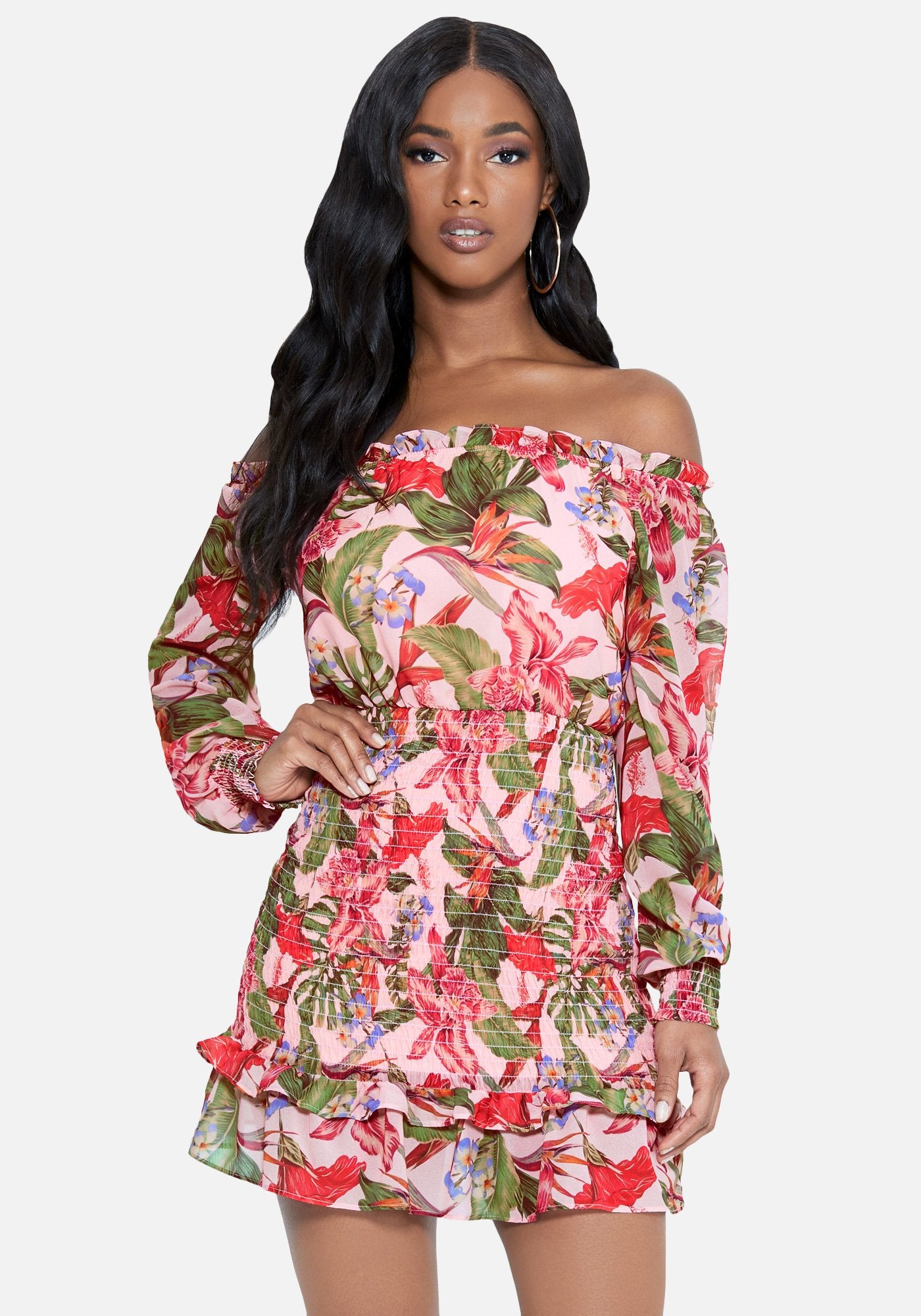 Off The Shoulder Ruffle Dress