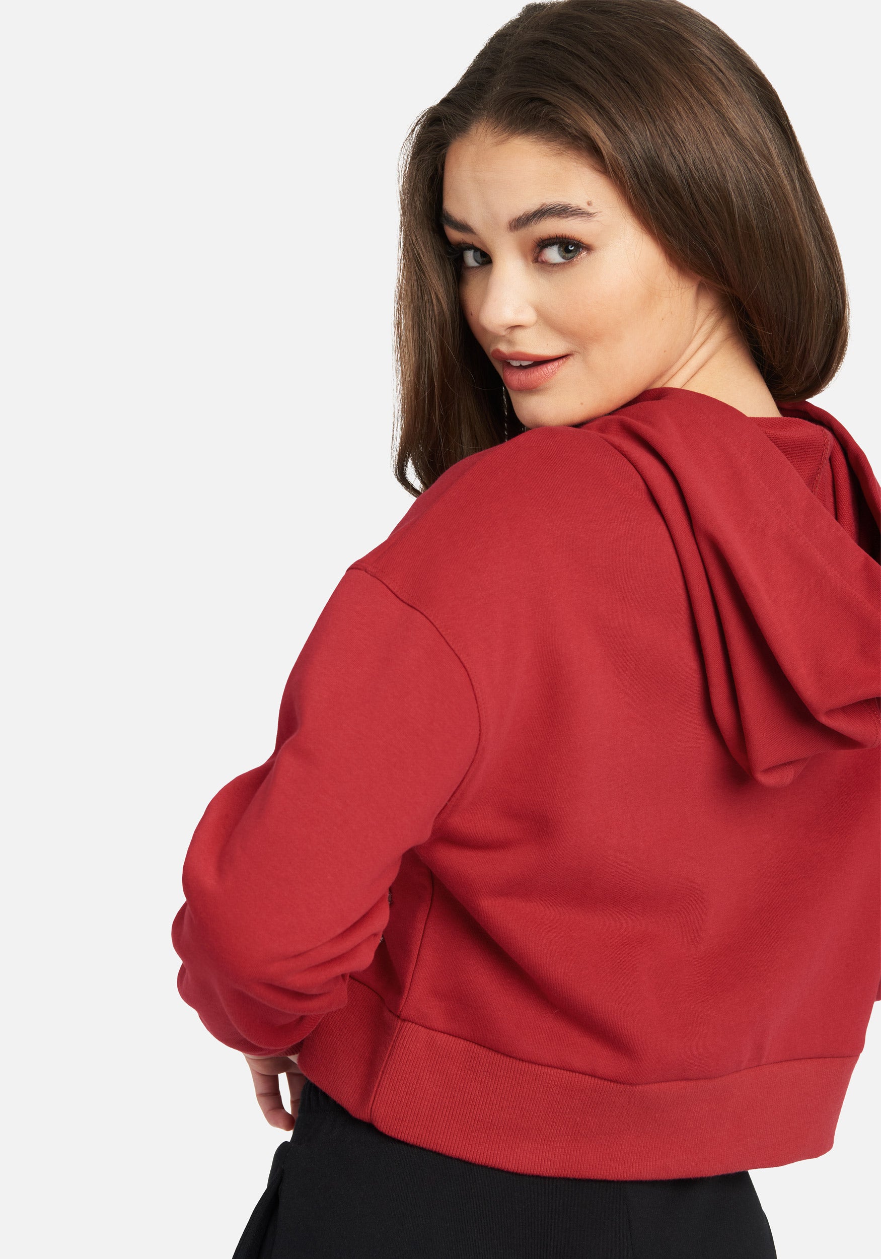 Bebe Stone Logo French Terry Hooded Top