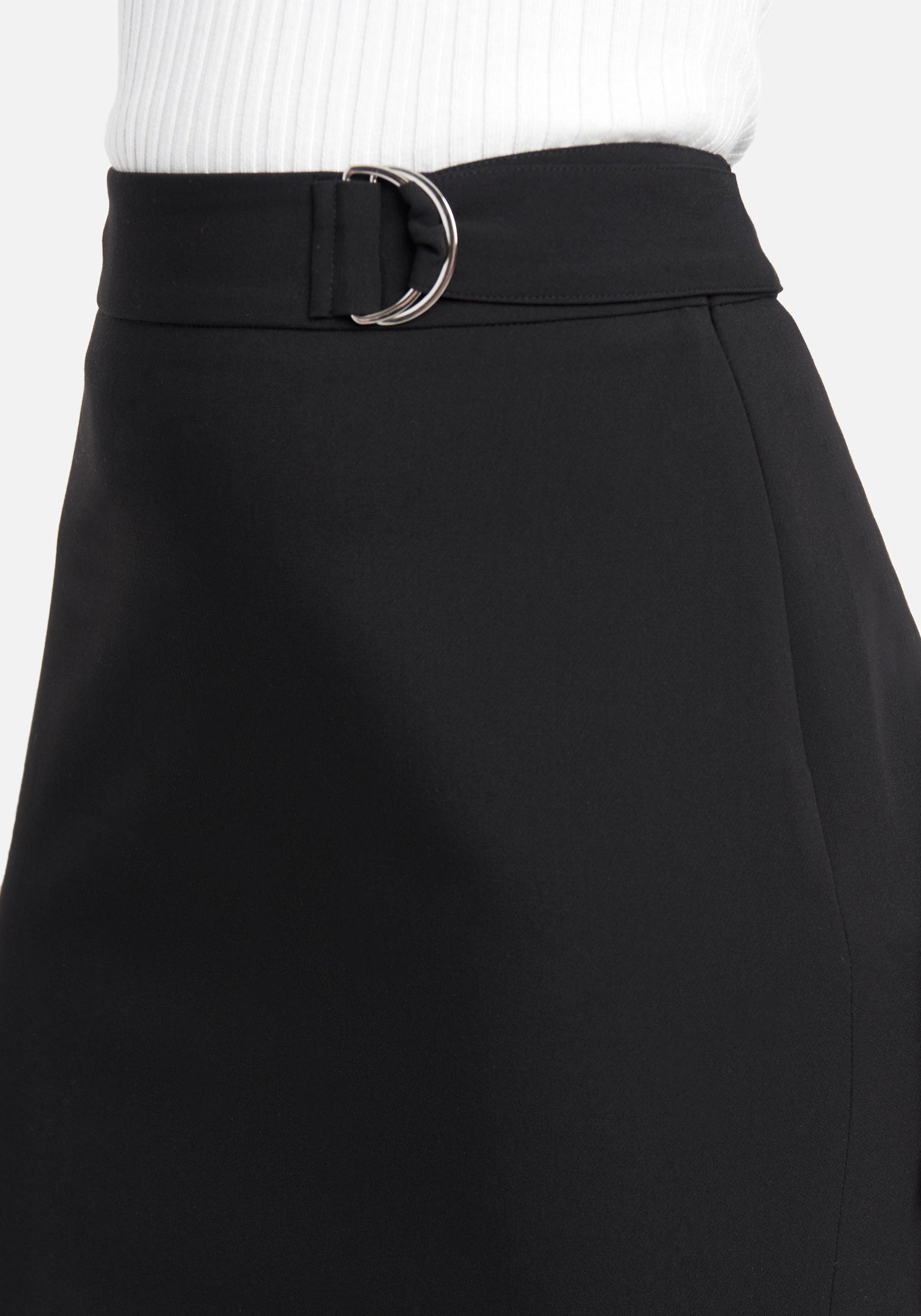 Fitted Stretch Twill Skirt