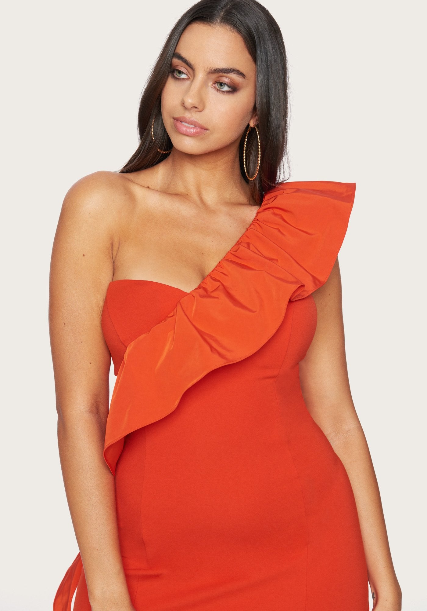 One Shoulder Ruffle Dress