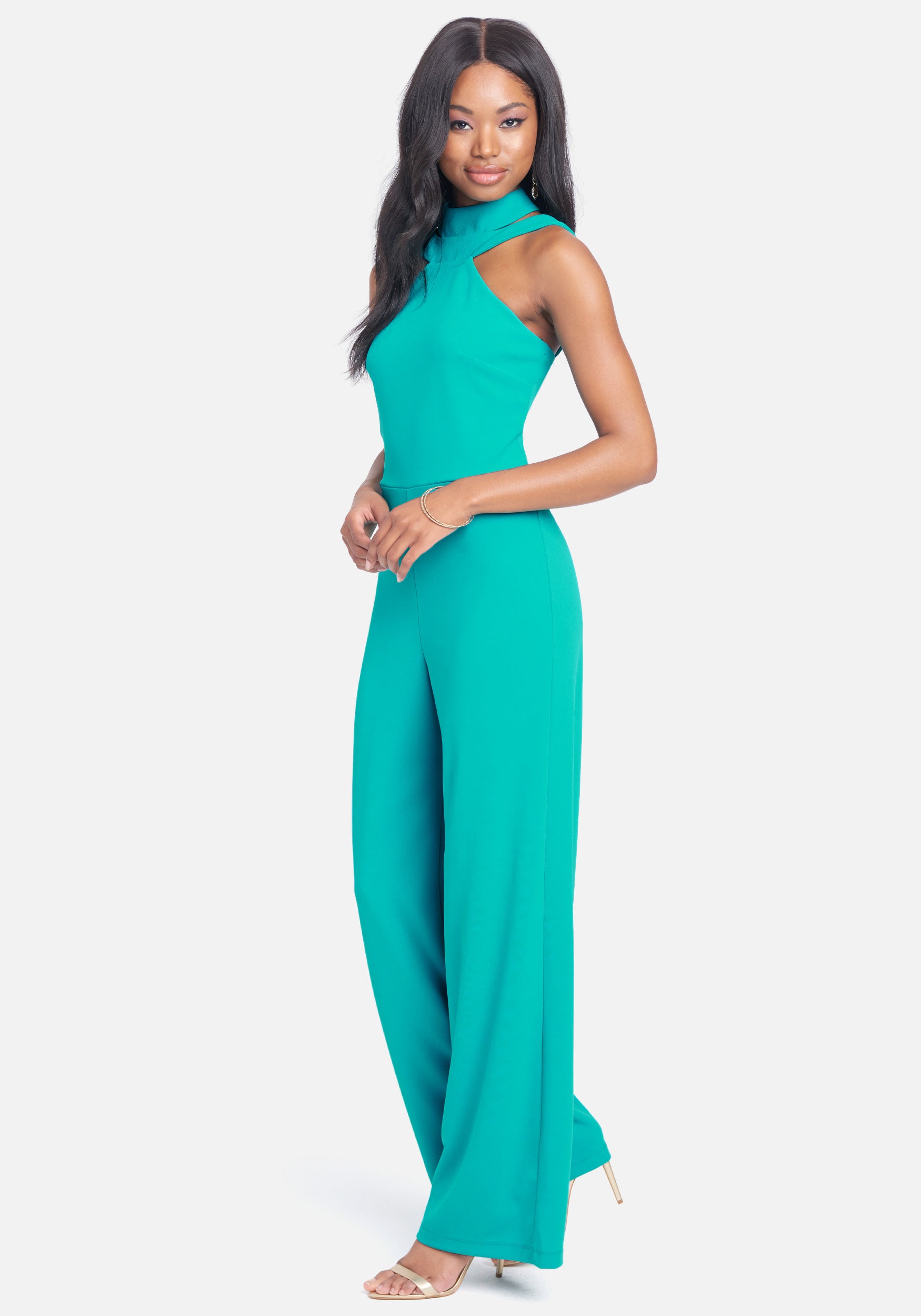 Wide Leg Halter Jumpsuit