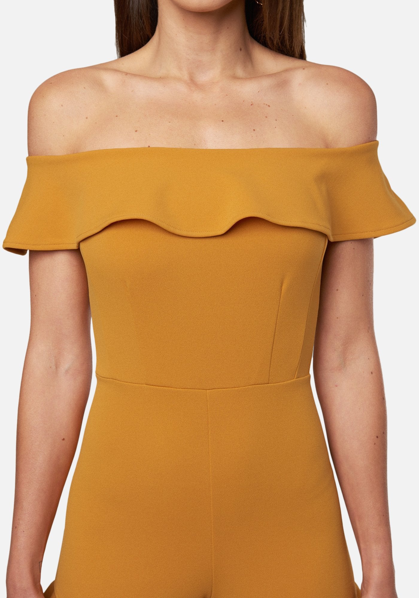 Ruffled Off Shoulder Romper