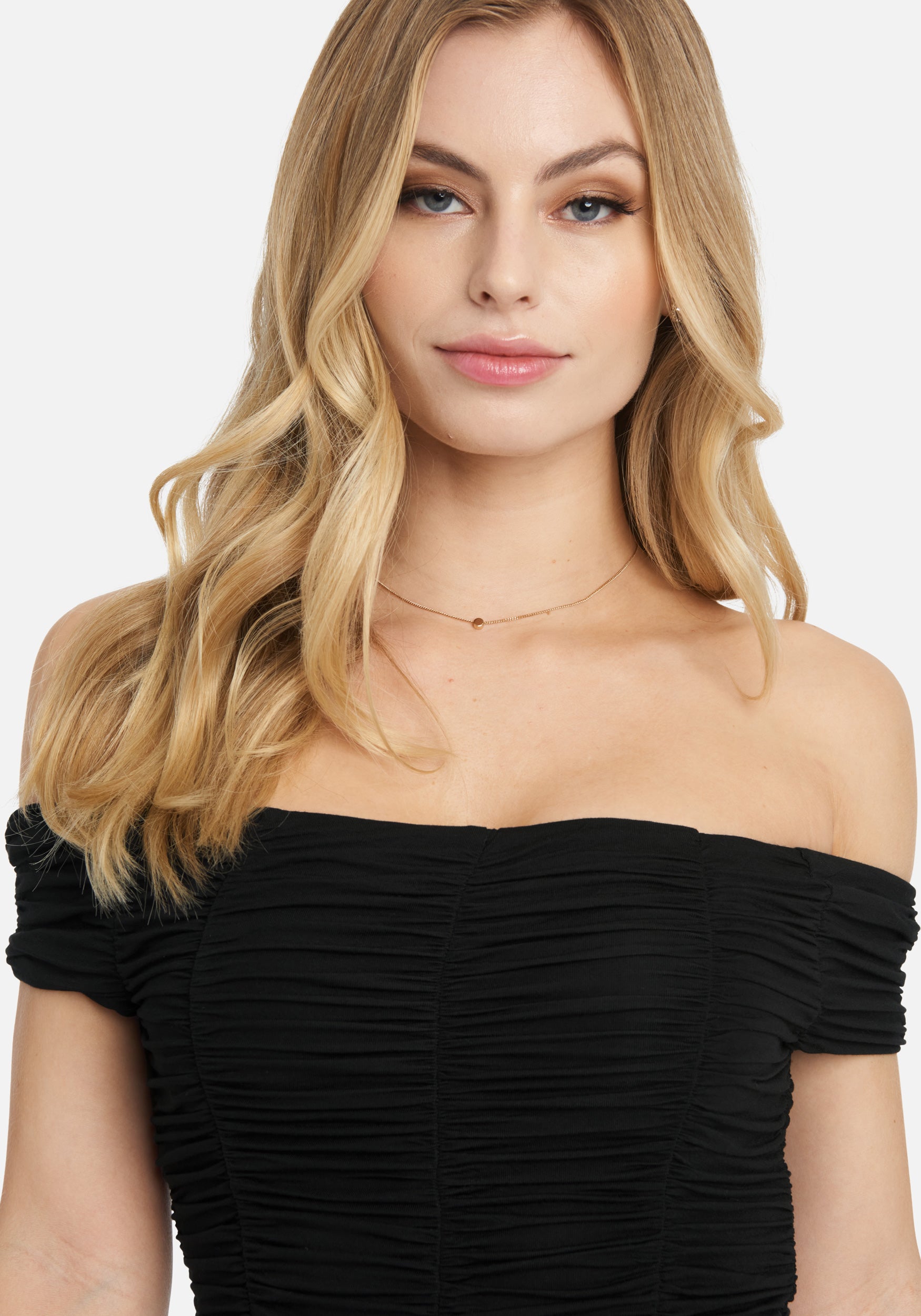Off Shoulder Ruched Dress