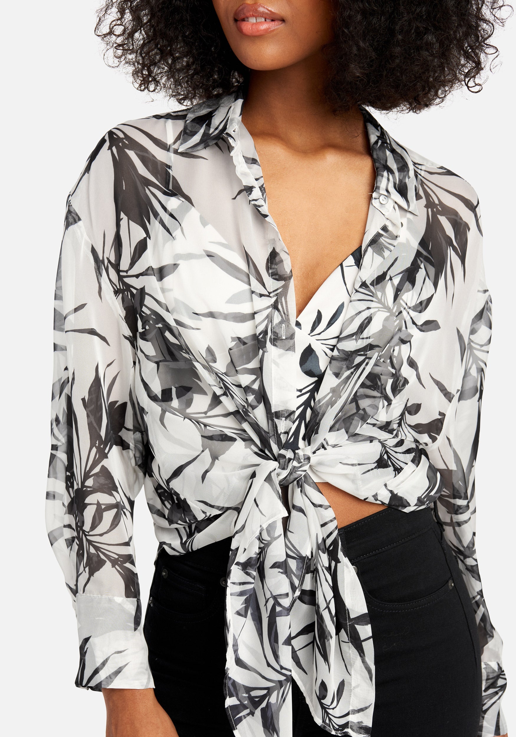 Satin Bustier Top With Matching Chiffon Blouse