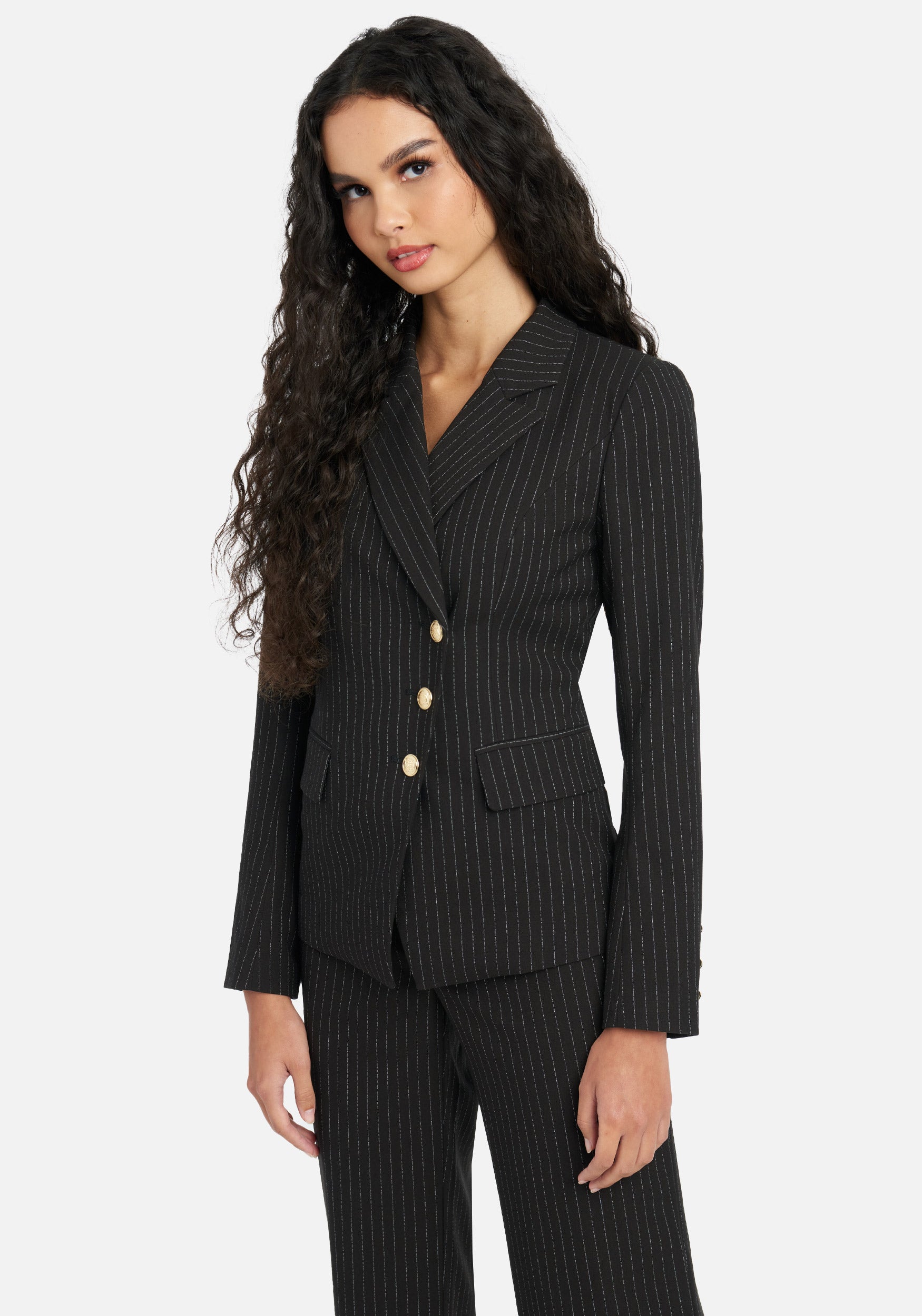 Asymmetric Front Button Tailored Jacket