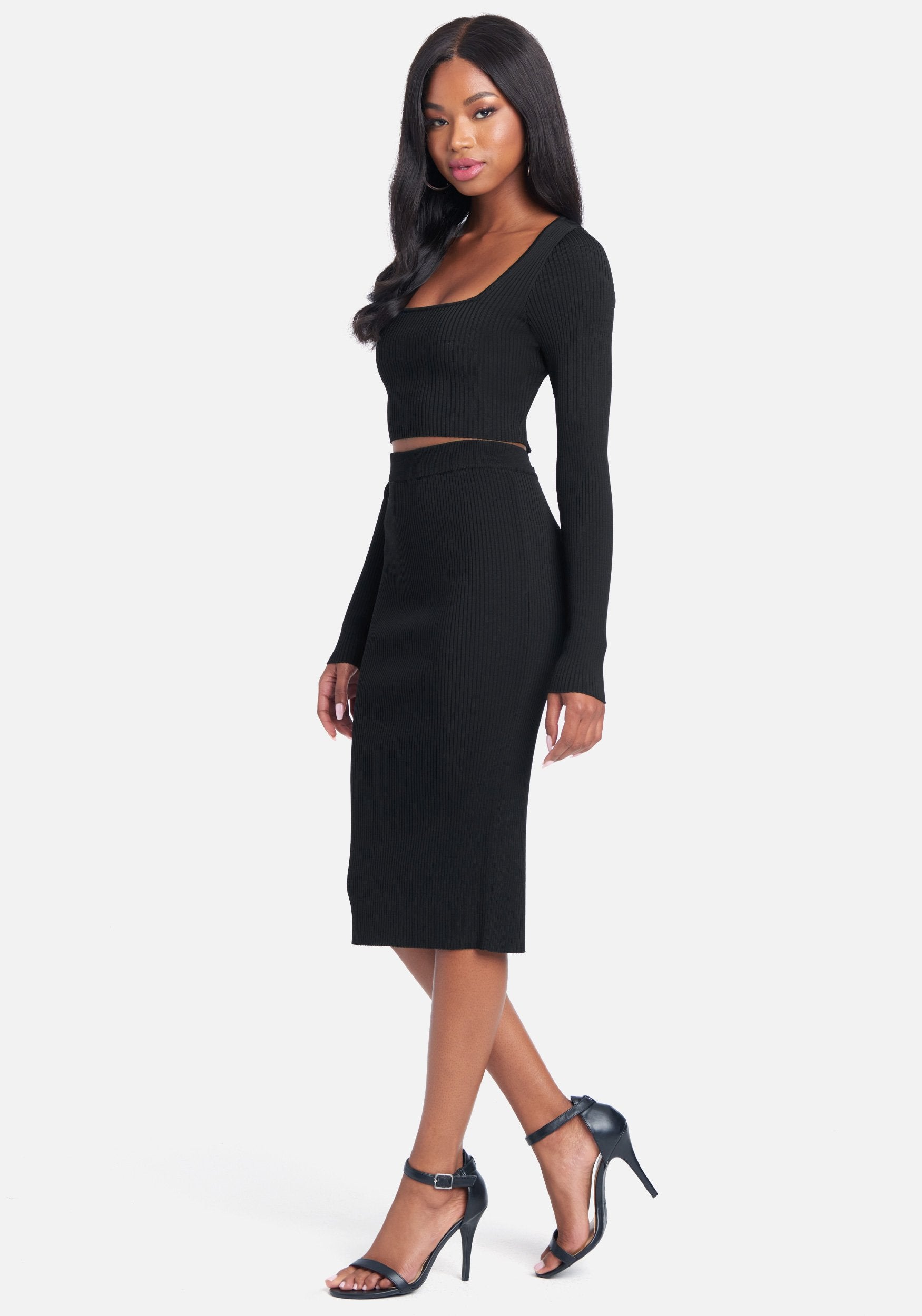 Long Sleeve Two Piece Sweater Dress