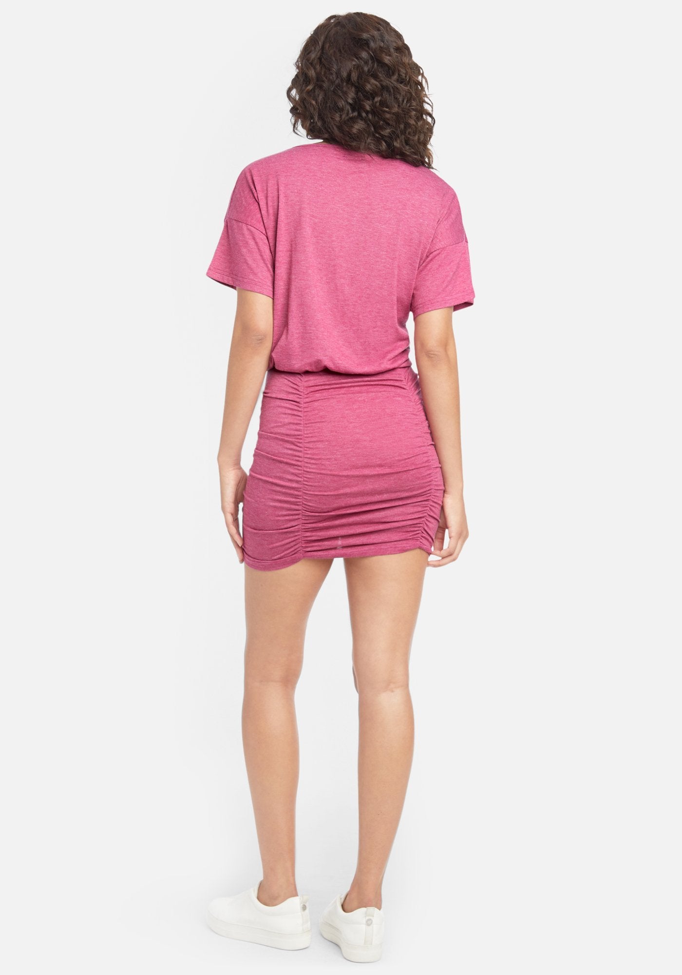 Ruched Drawstring Dress