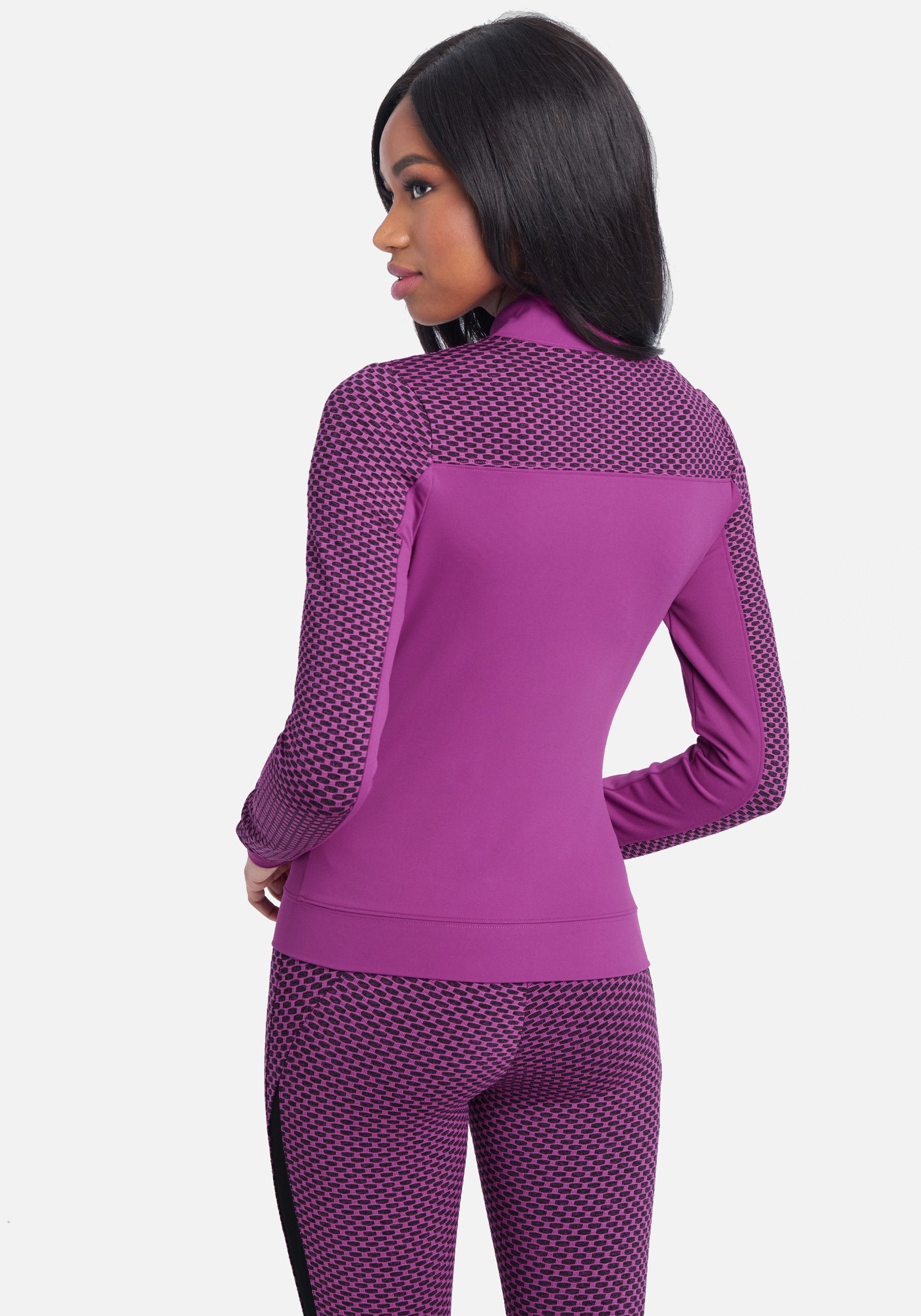 Holographic Bebe Logo 2 Tone Jacket