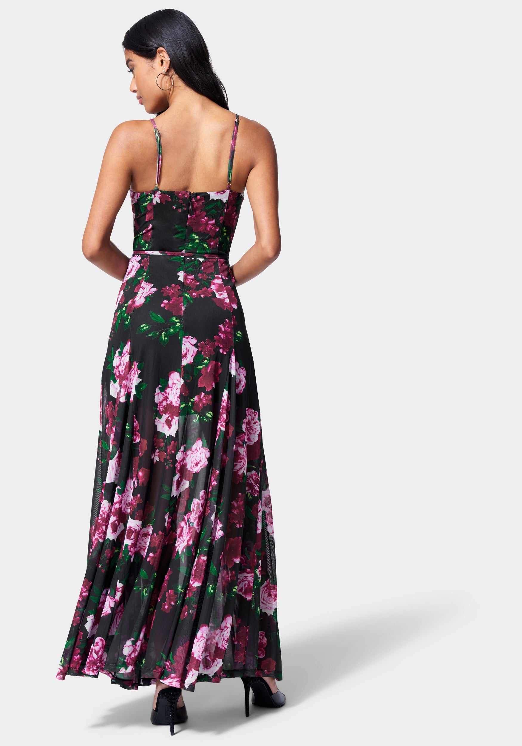 Printed Tank Neck Gown
