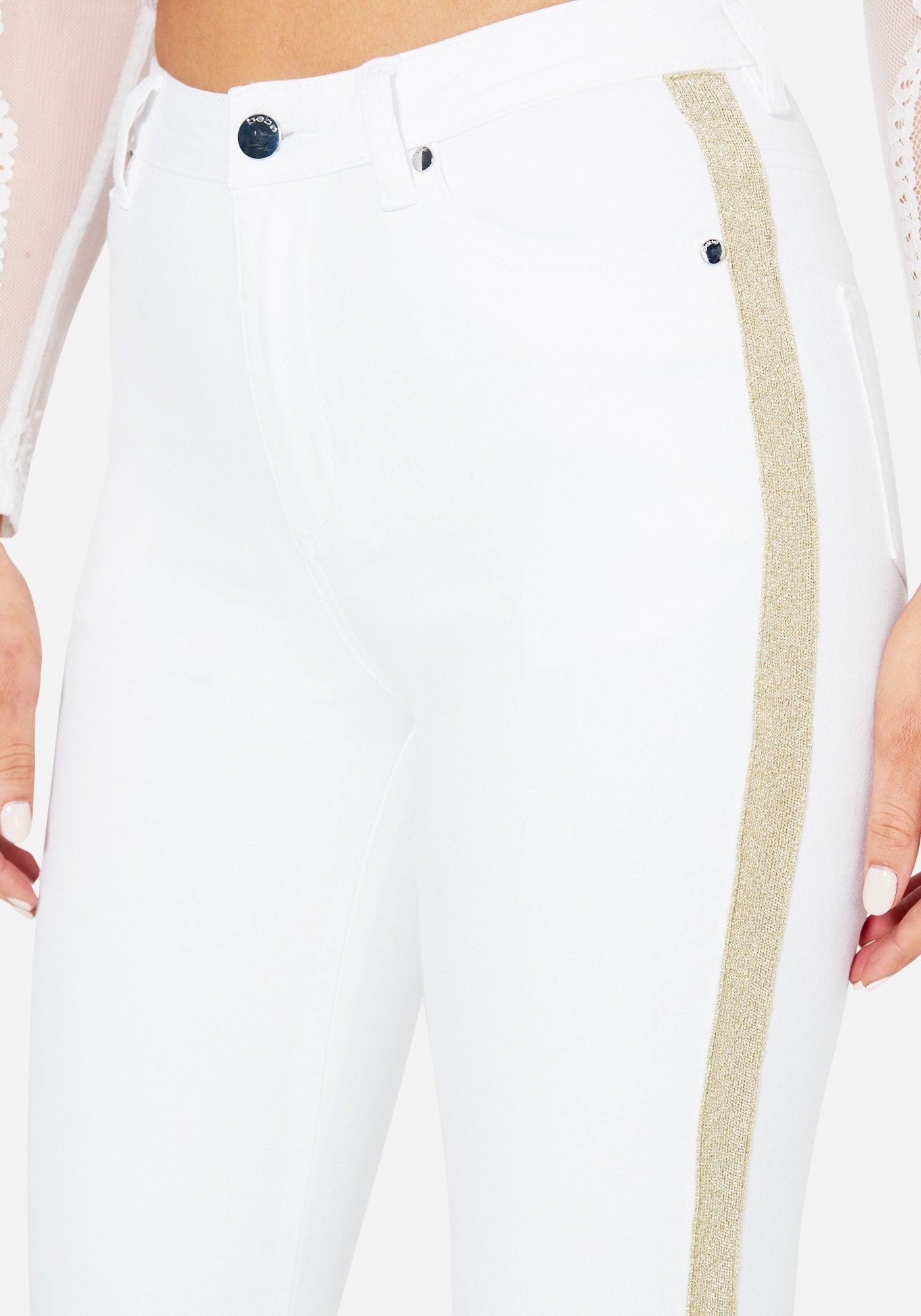 Stripe Side Detail Skinny Jeans