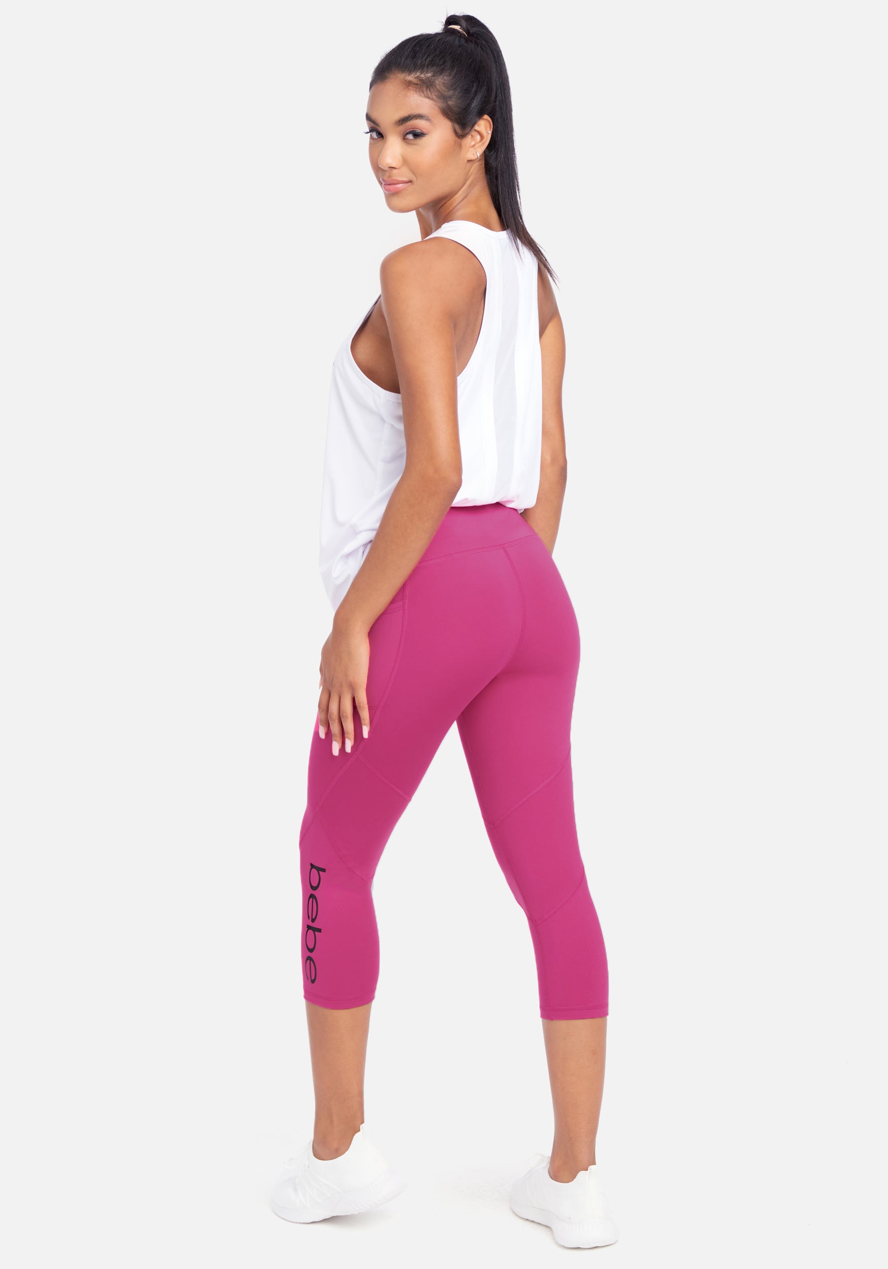 Bebe Solid Pocket Capri