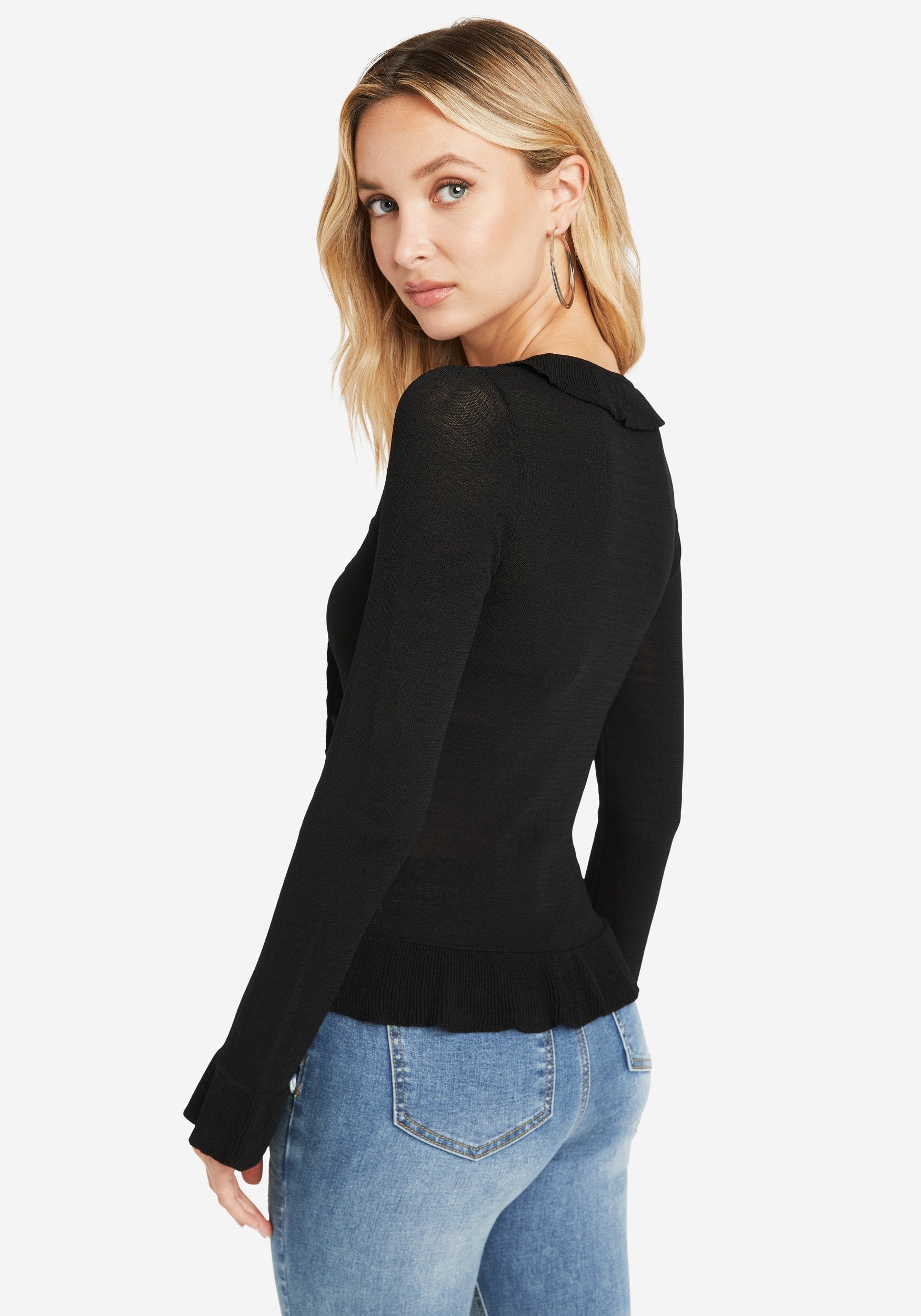Ruffle Front Cardigan