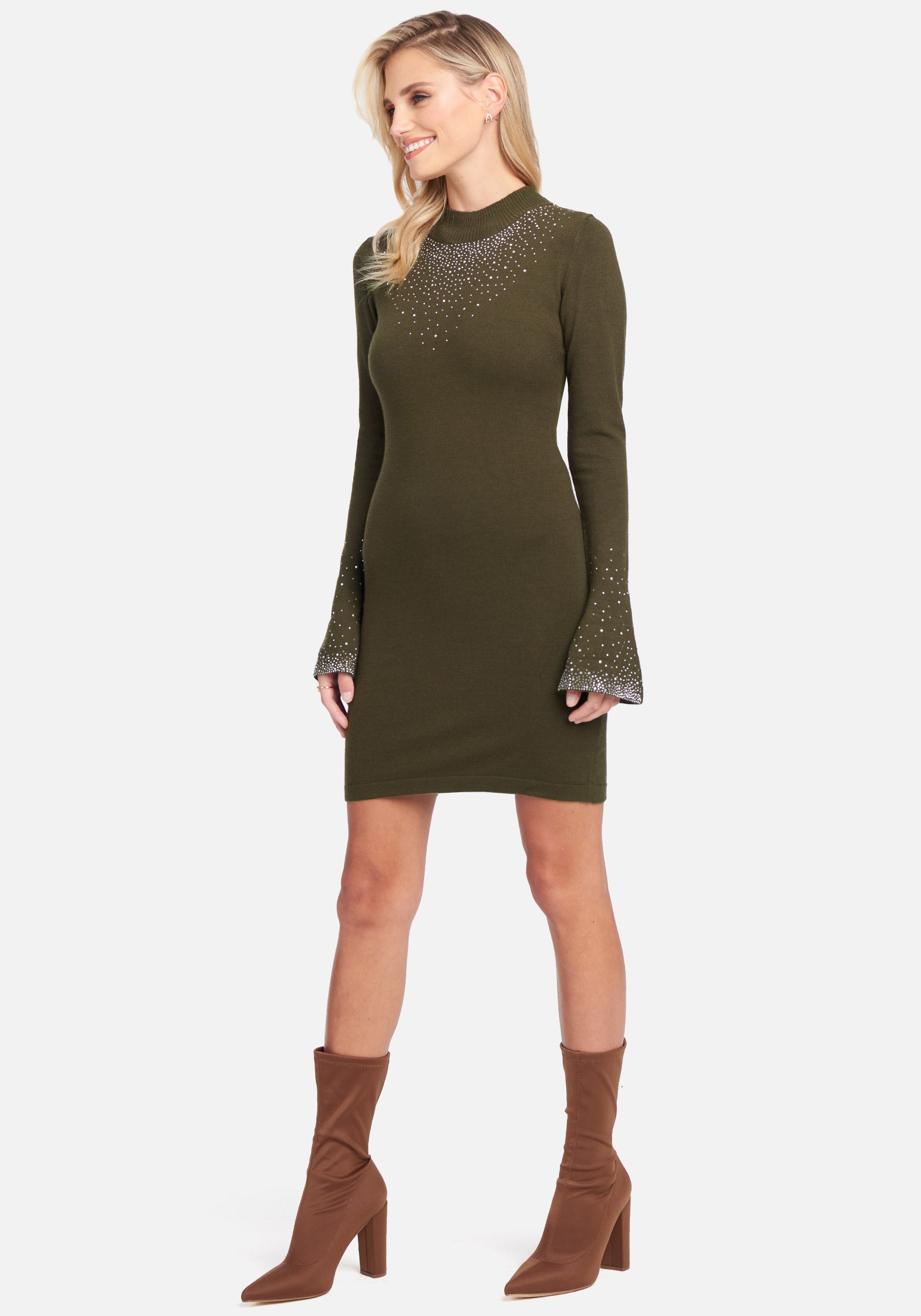 Turtle Neck Sweater Dress