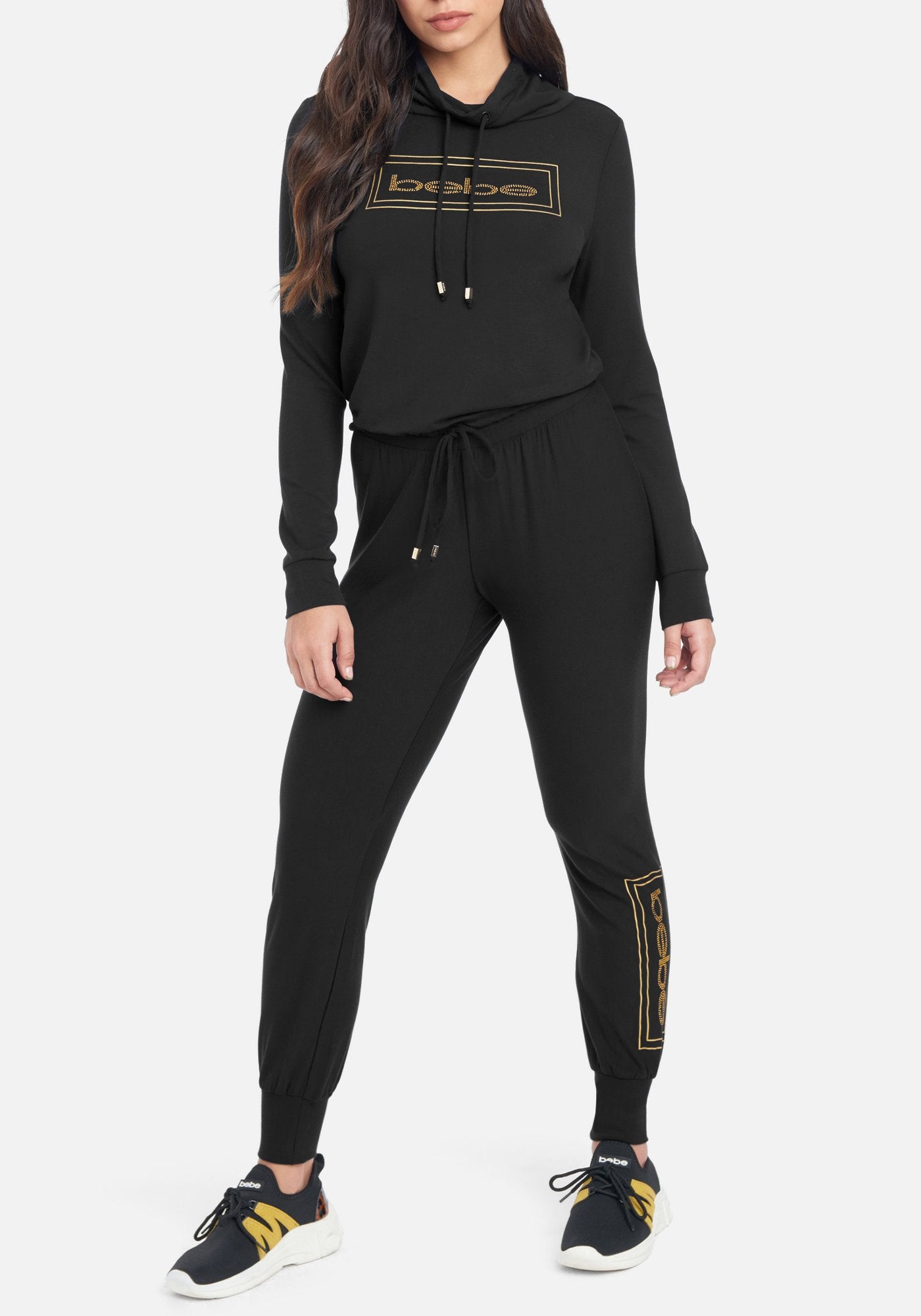 Bebe Logo Foil Hoodie