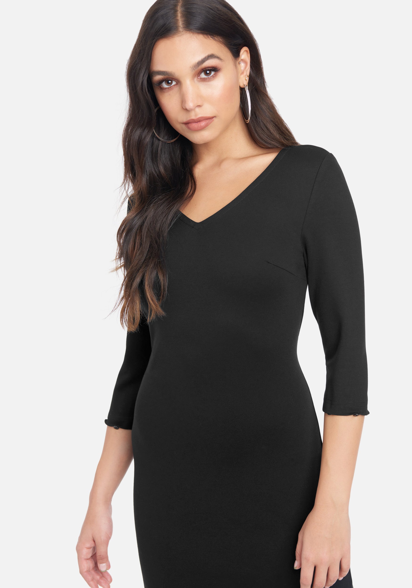 Removable Faux Fur Sleeve Dress