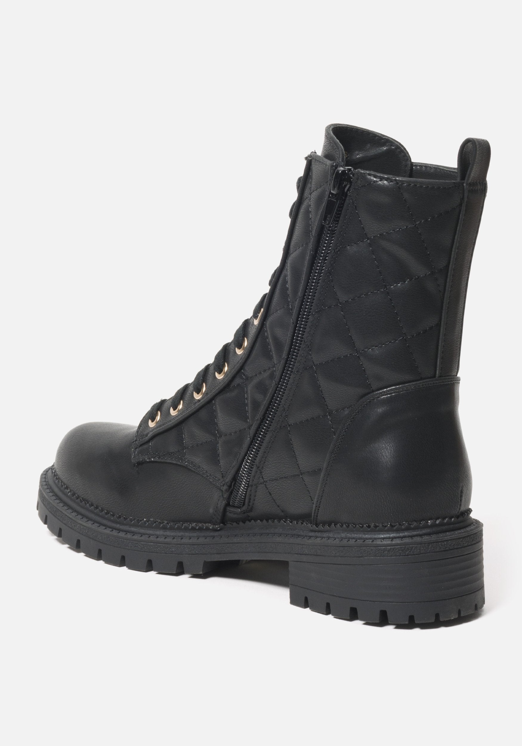 Dorienne B Quilted Combat Boots
