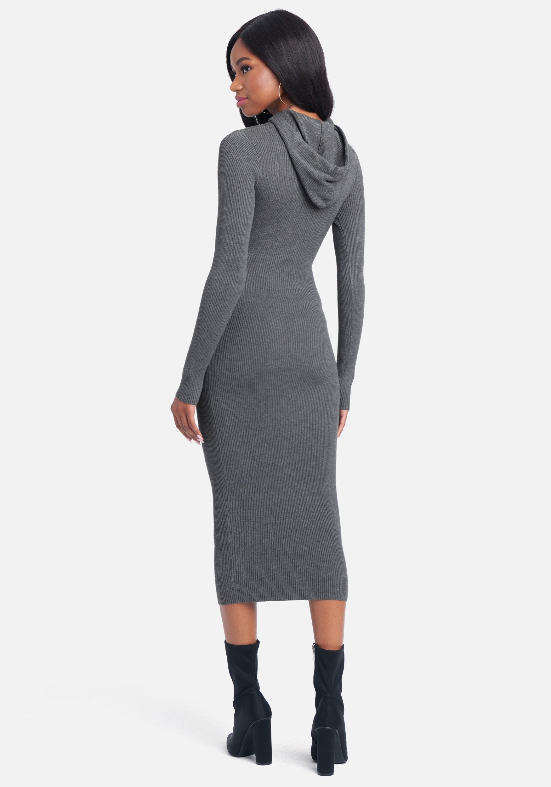 Hoodie Sweater Midi Dress