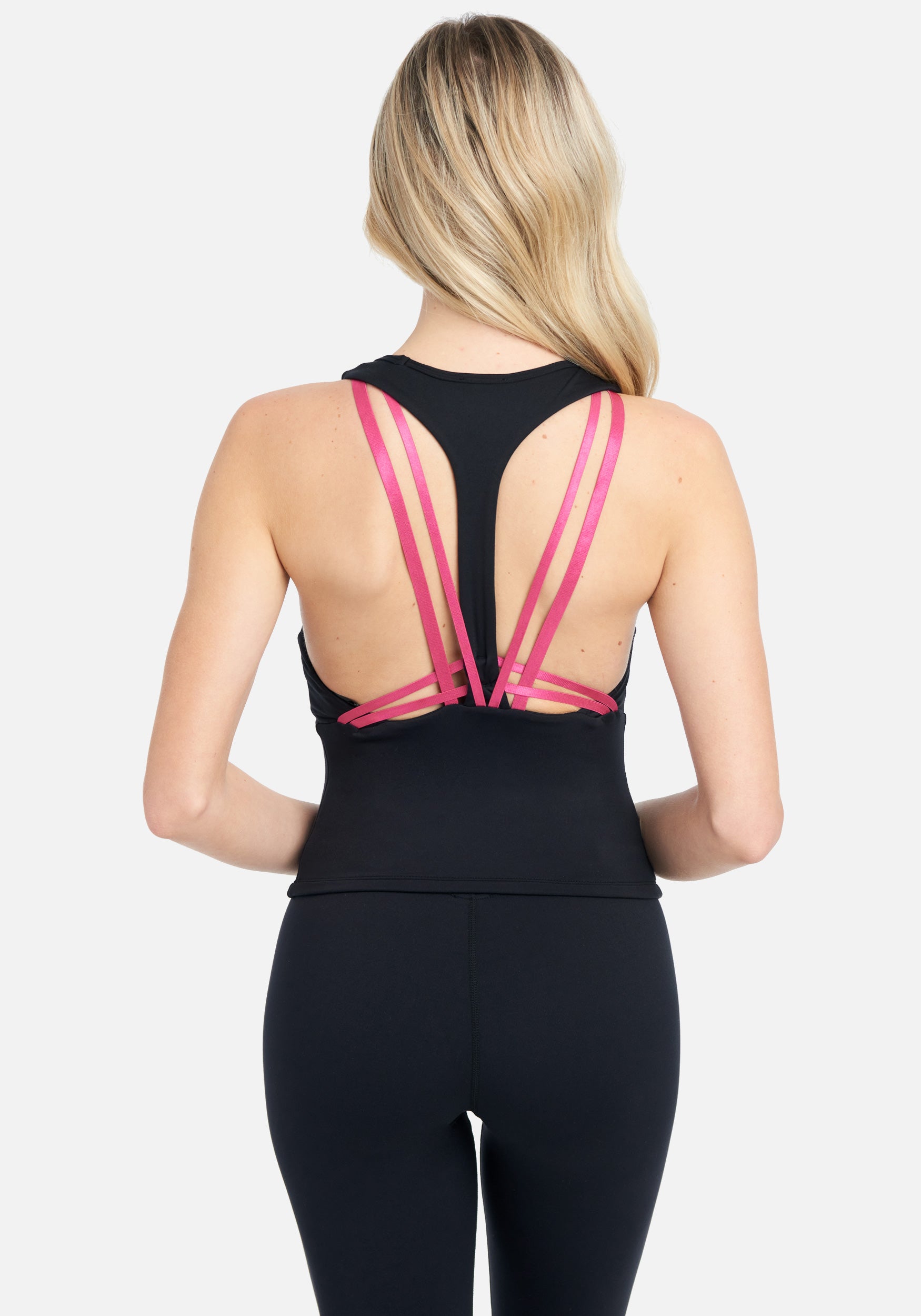 Bebe Logo Second Skin Contrast Detail Top