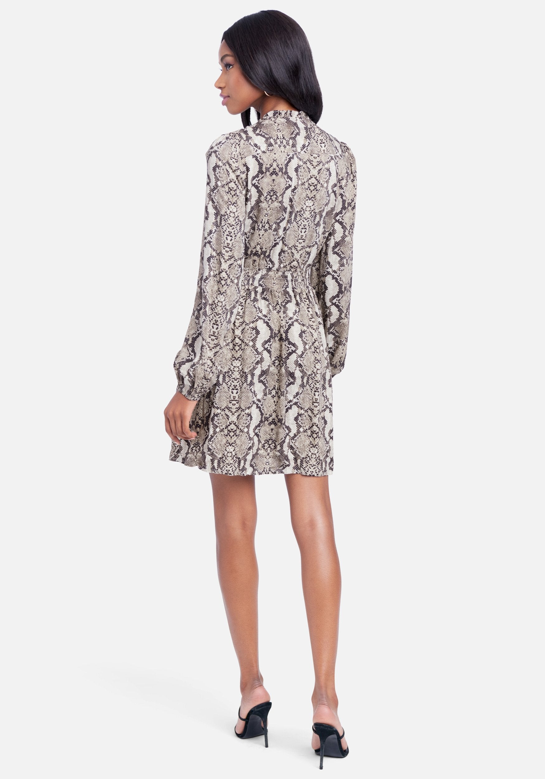 Smock Waist Flare Dress