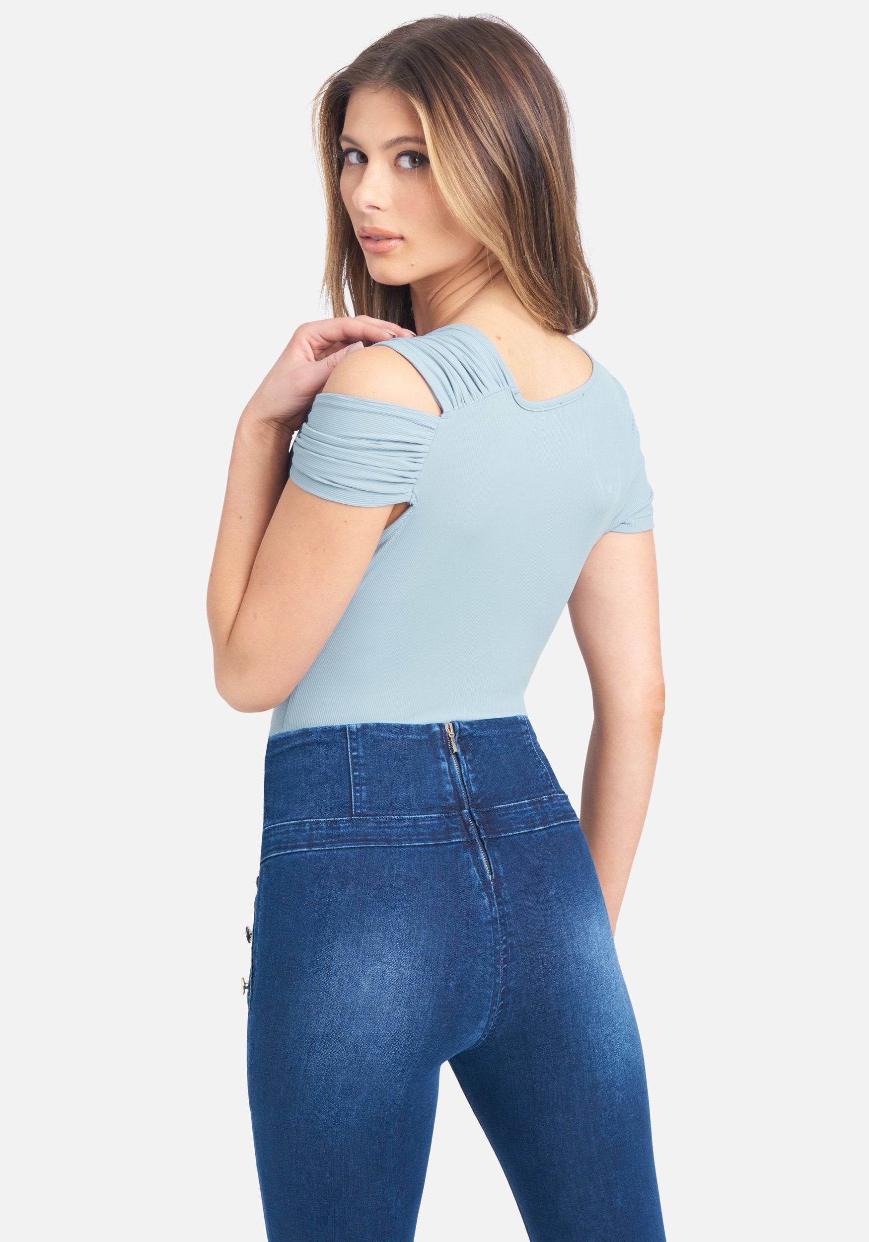 Asymmetrical Tie Detail Knit Top