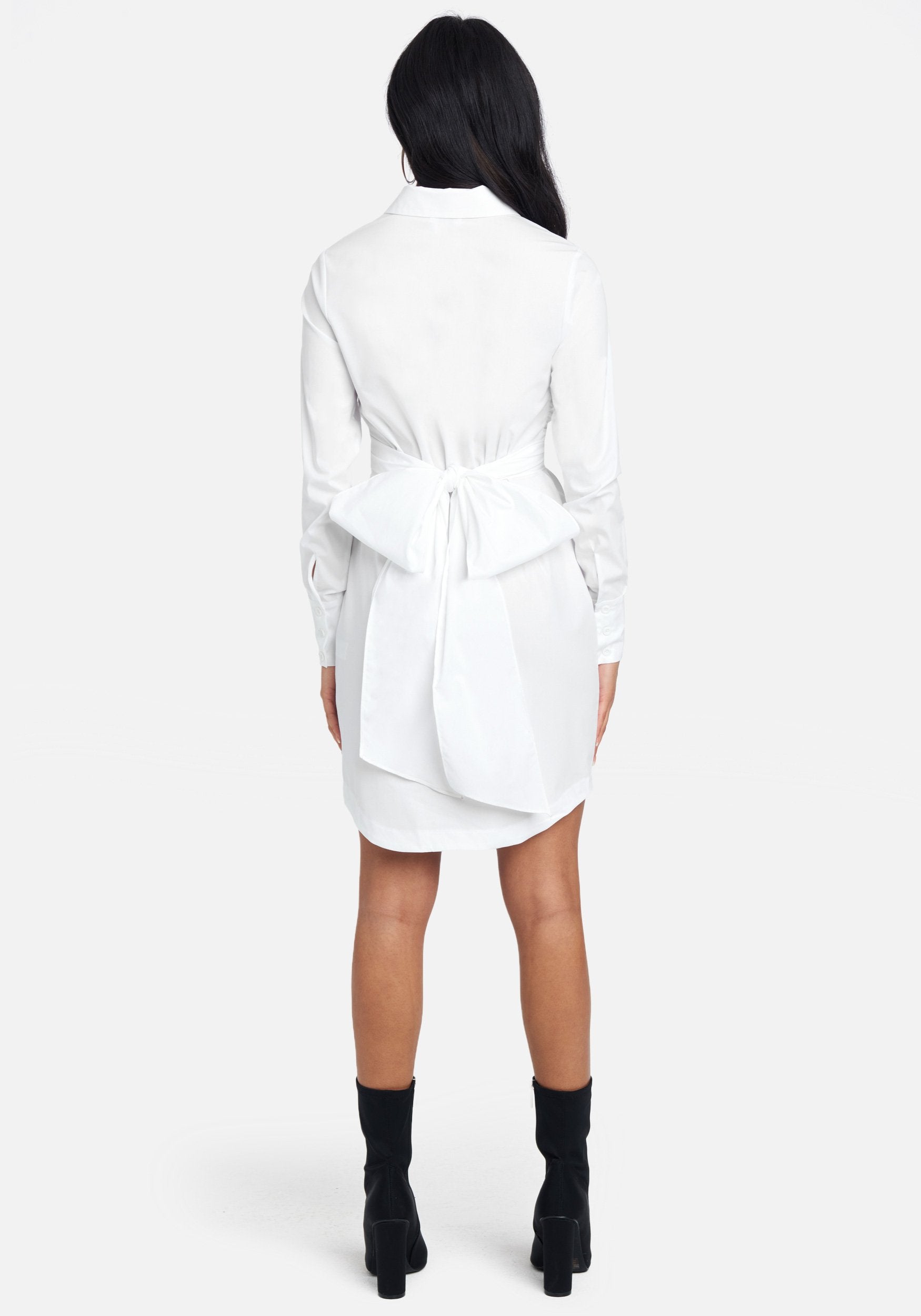 Stretch Poplin Shirt Dress