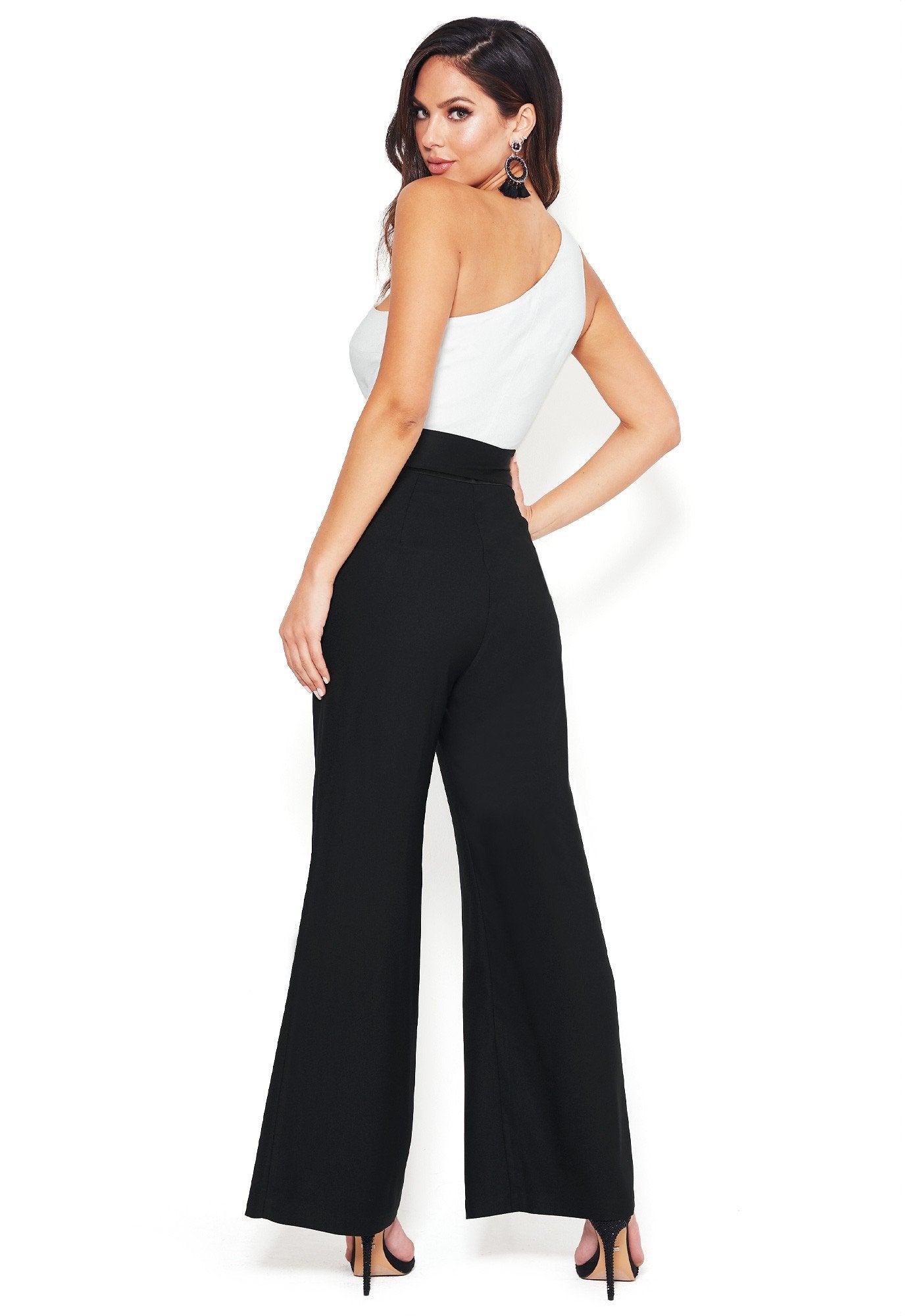 One Shoulder Wide Leg Jumpsuit