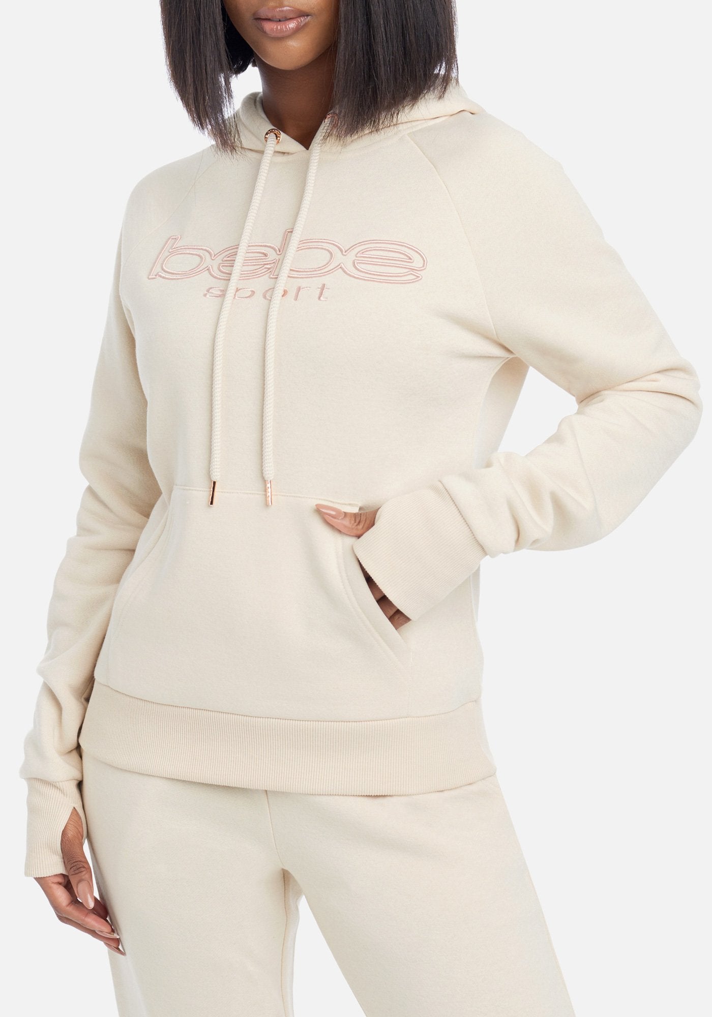 Bebe Sport Embroidered Logo Hoodie