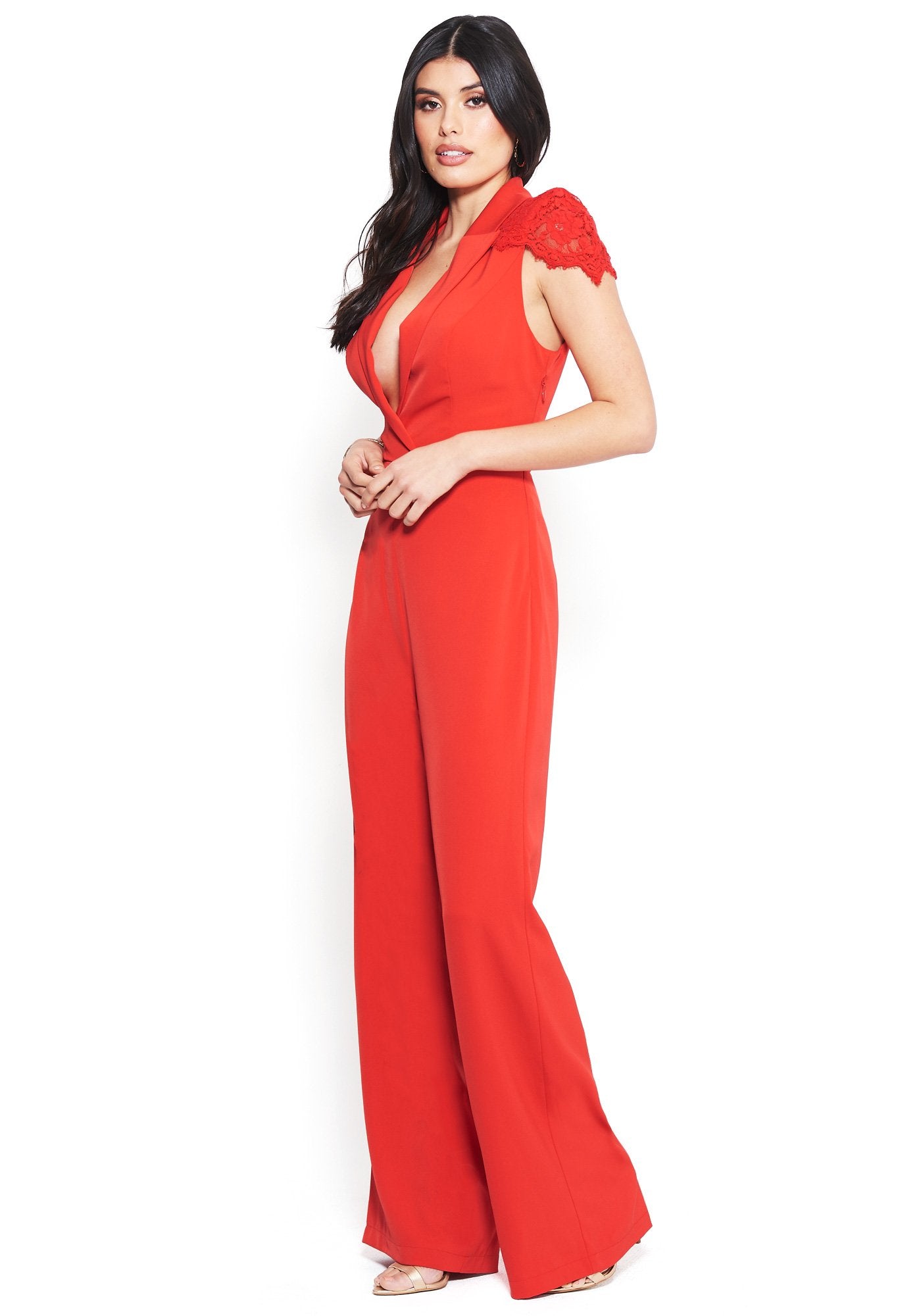 Lace Capelet Jumpsuit