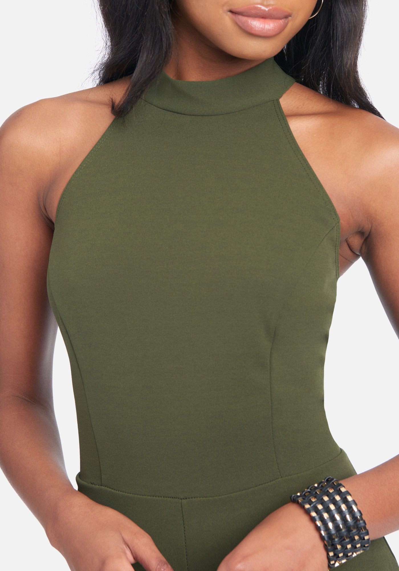 Halter Tie Neck Jumpsuit