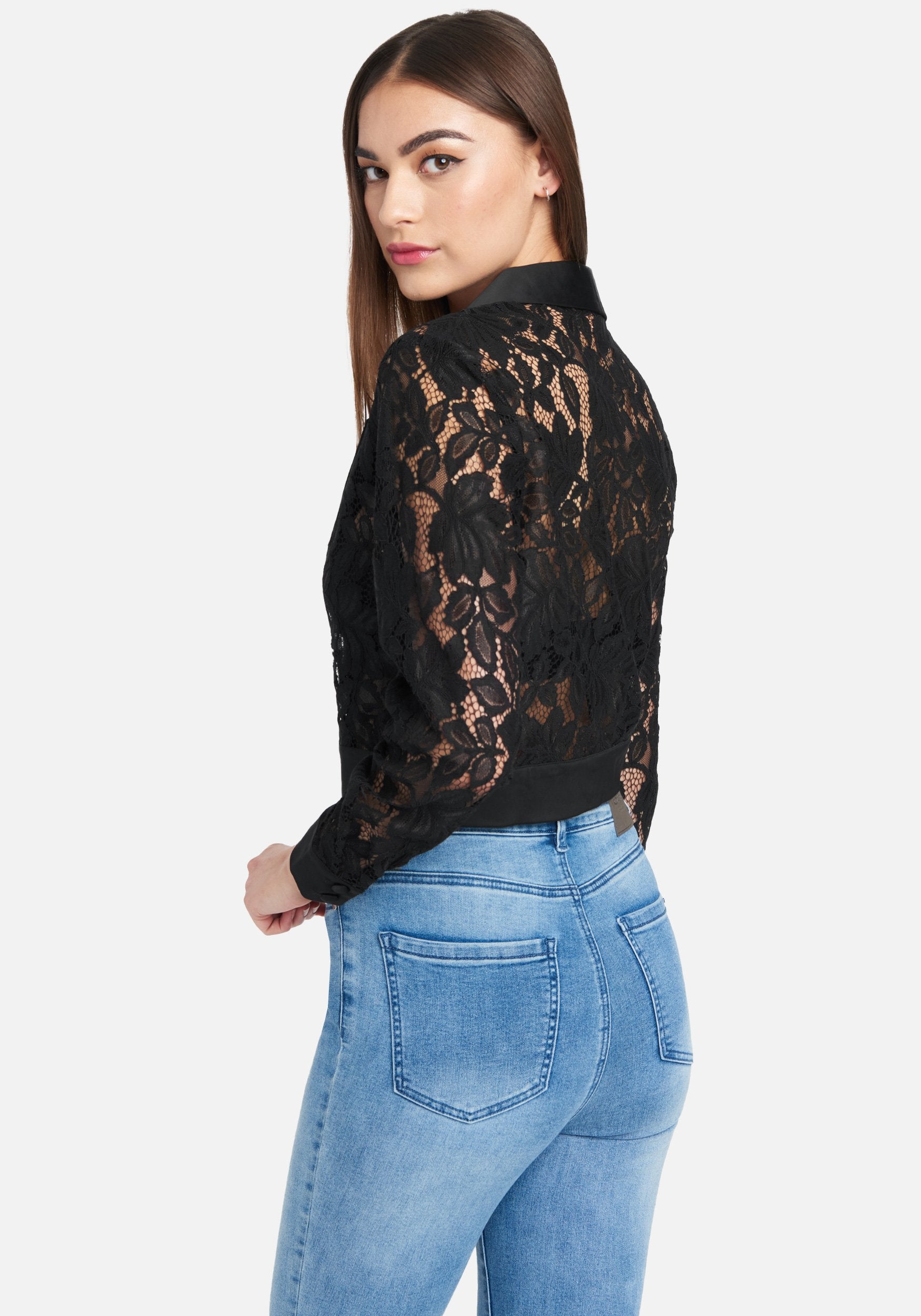 Satin Combo Corded Lace Jacket