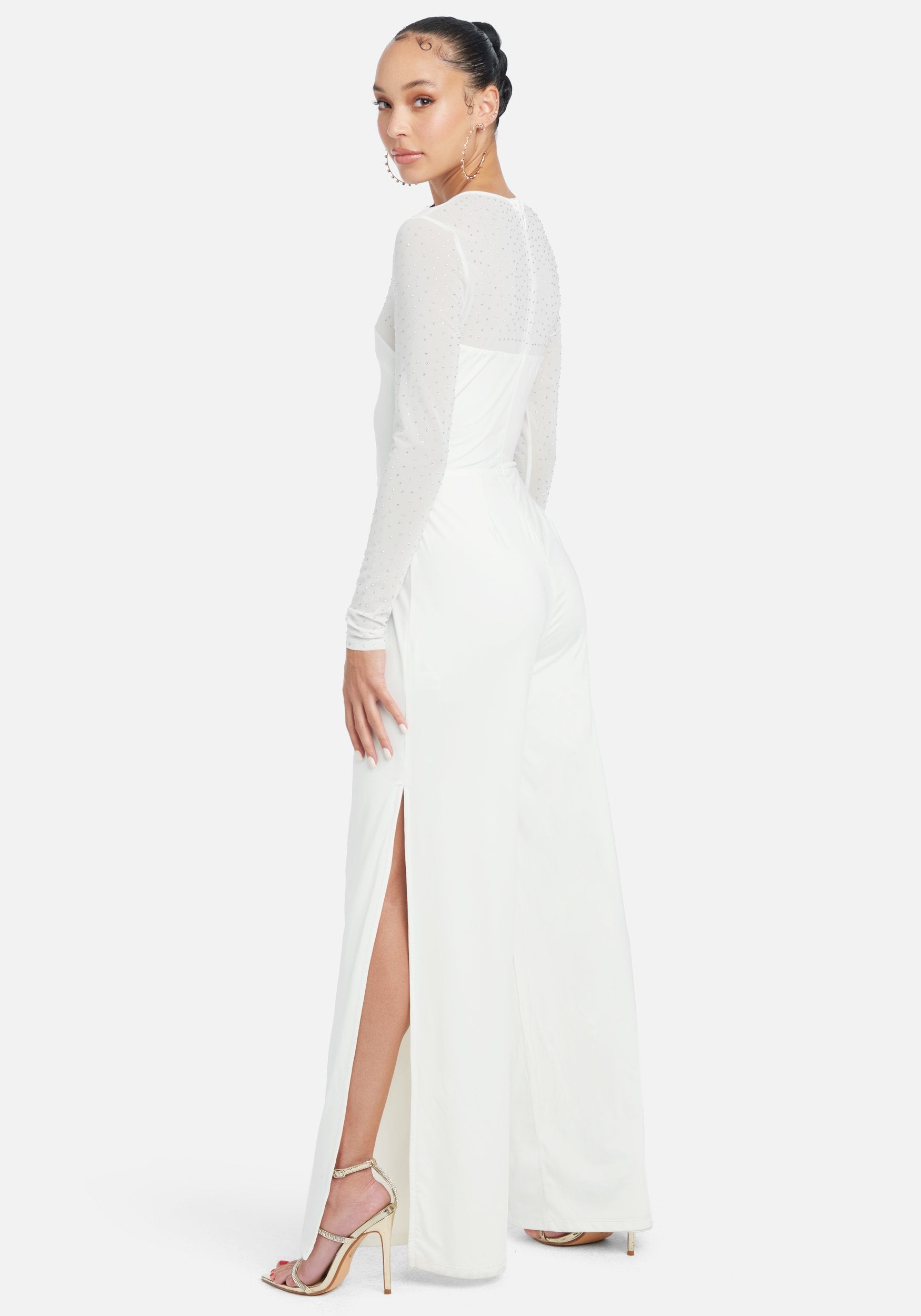 Embellished Illusion Jumpsuit