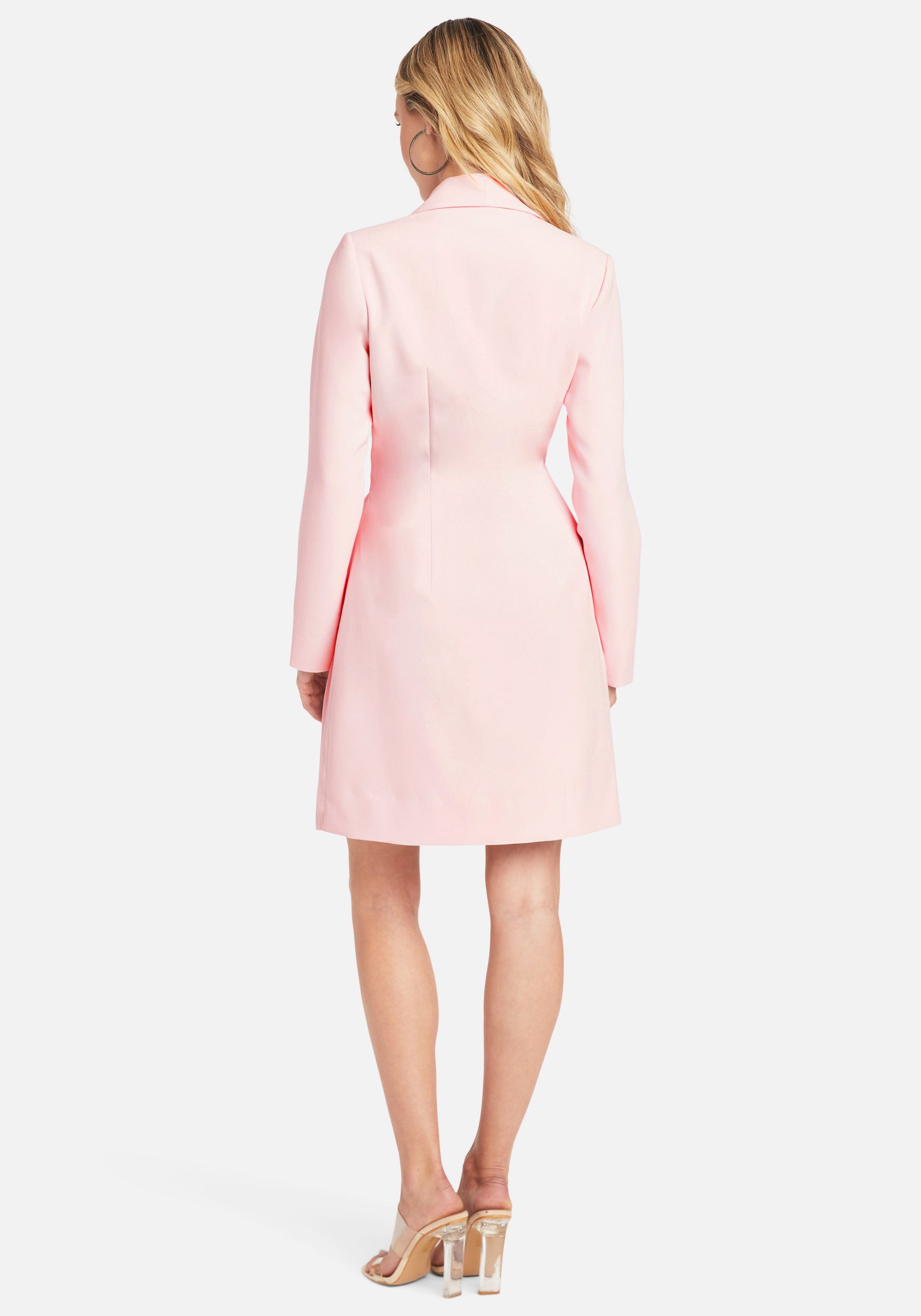 Tie Front Pleated Blazer Dress