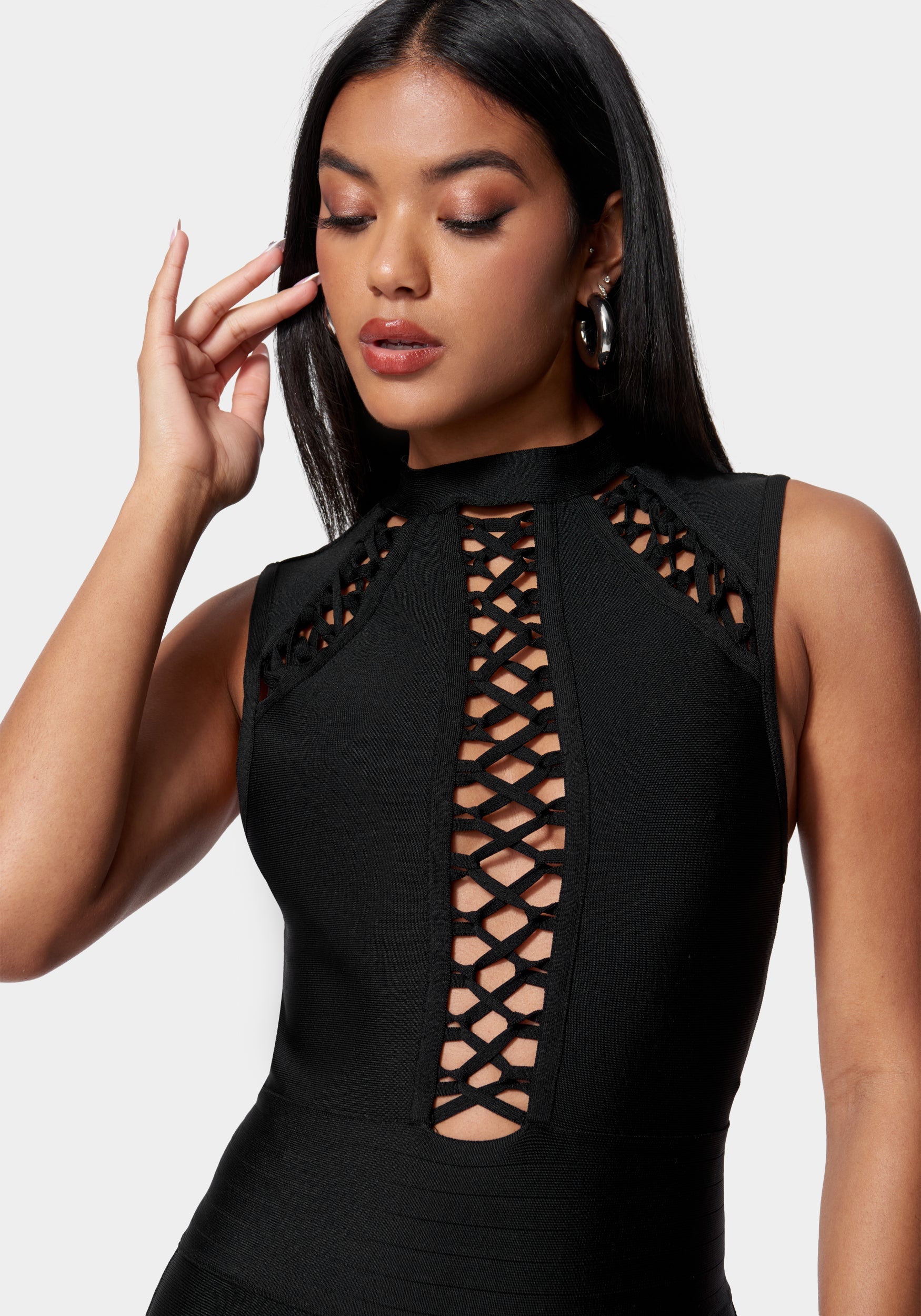 Lace Up Bandage Dress