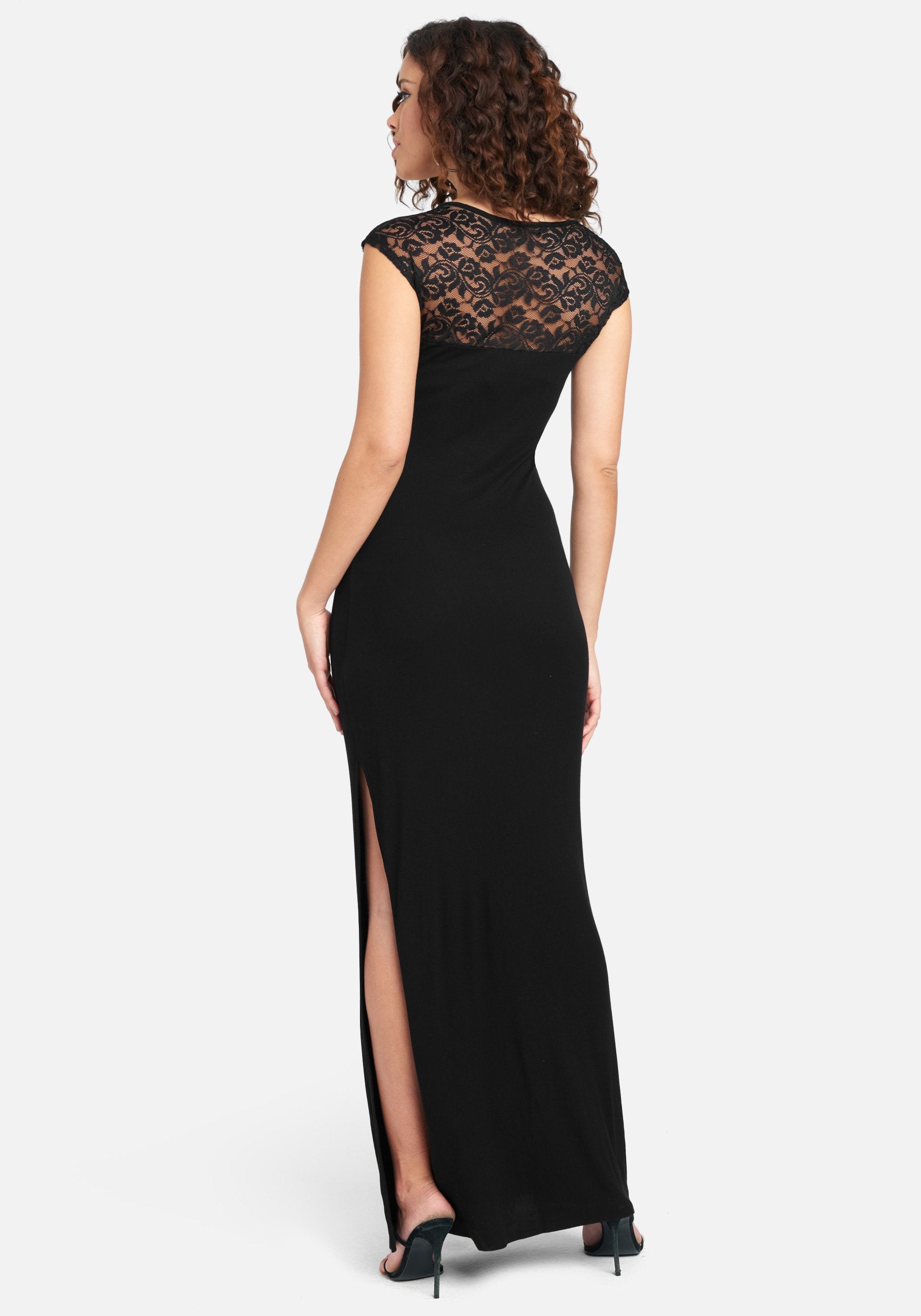 Lace Bebe Logo Maxi Dress