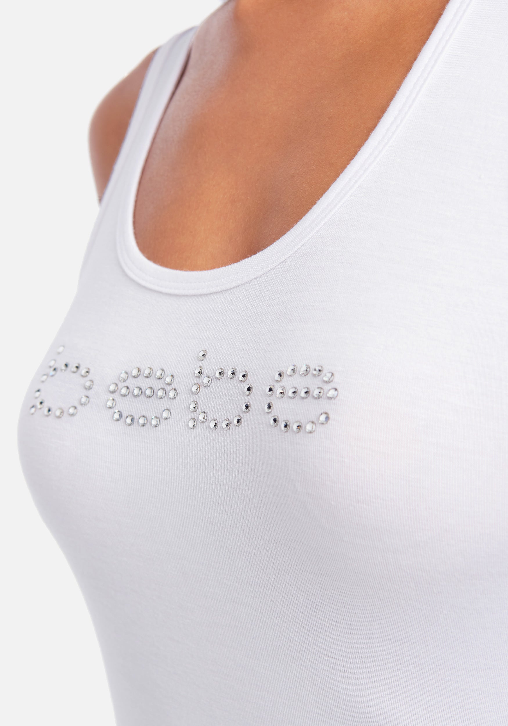 Crystal Logo Jersey Tank Top