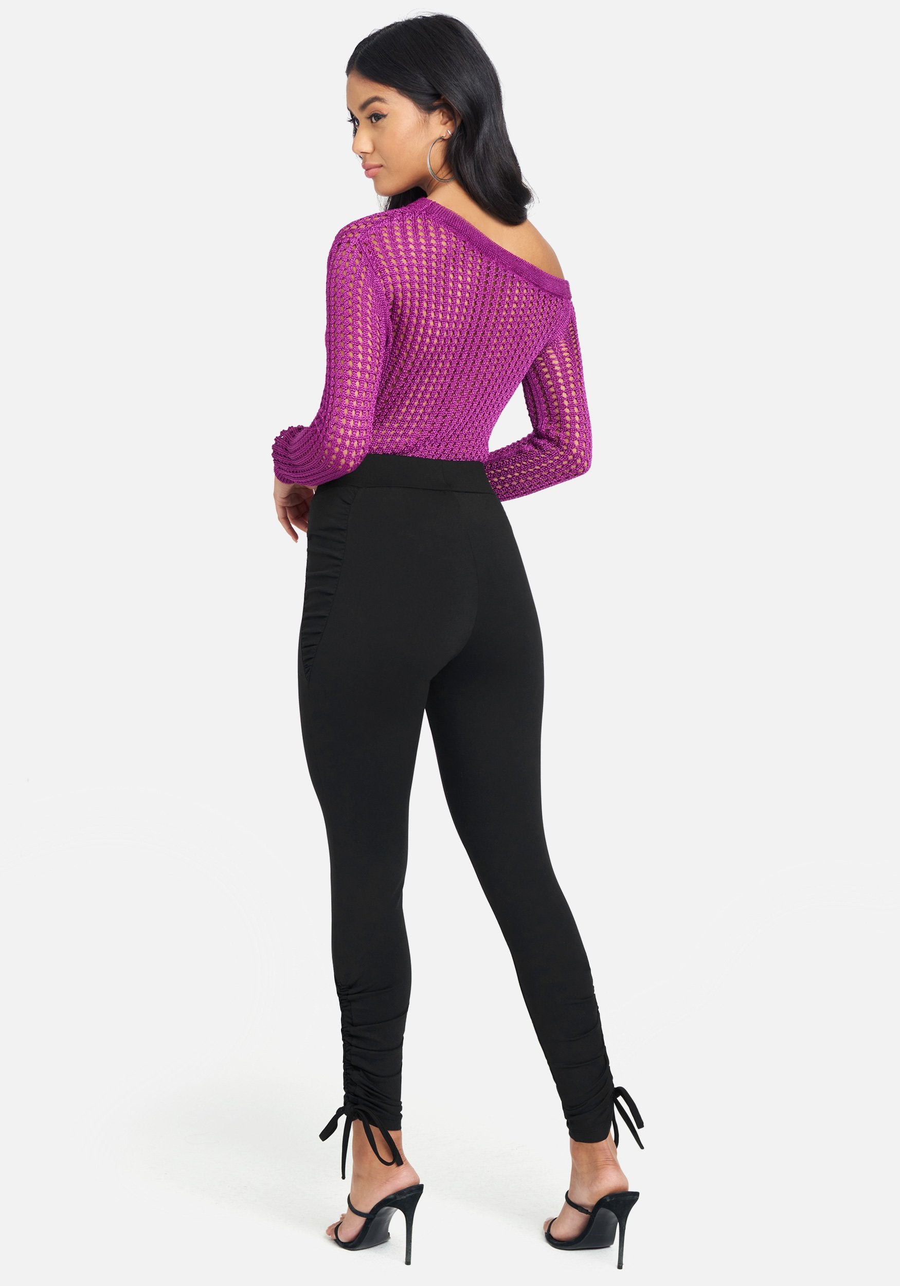 Shirring Side Knit Legging