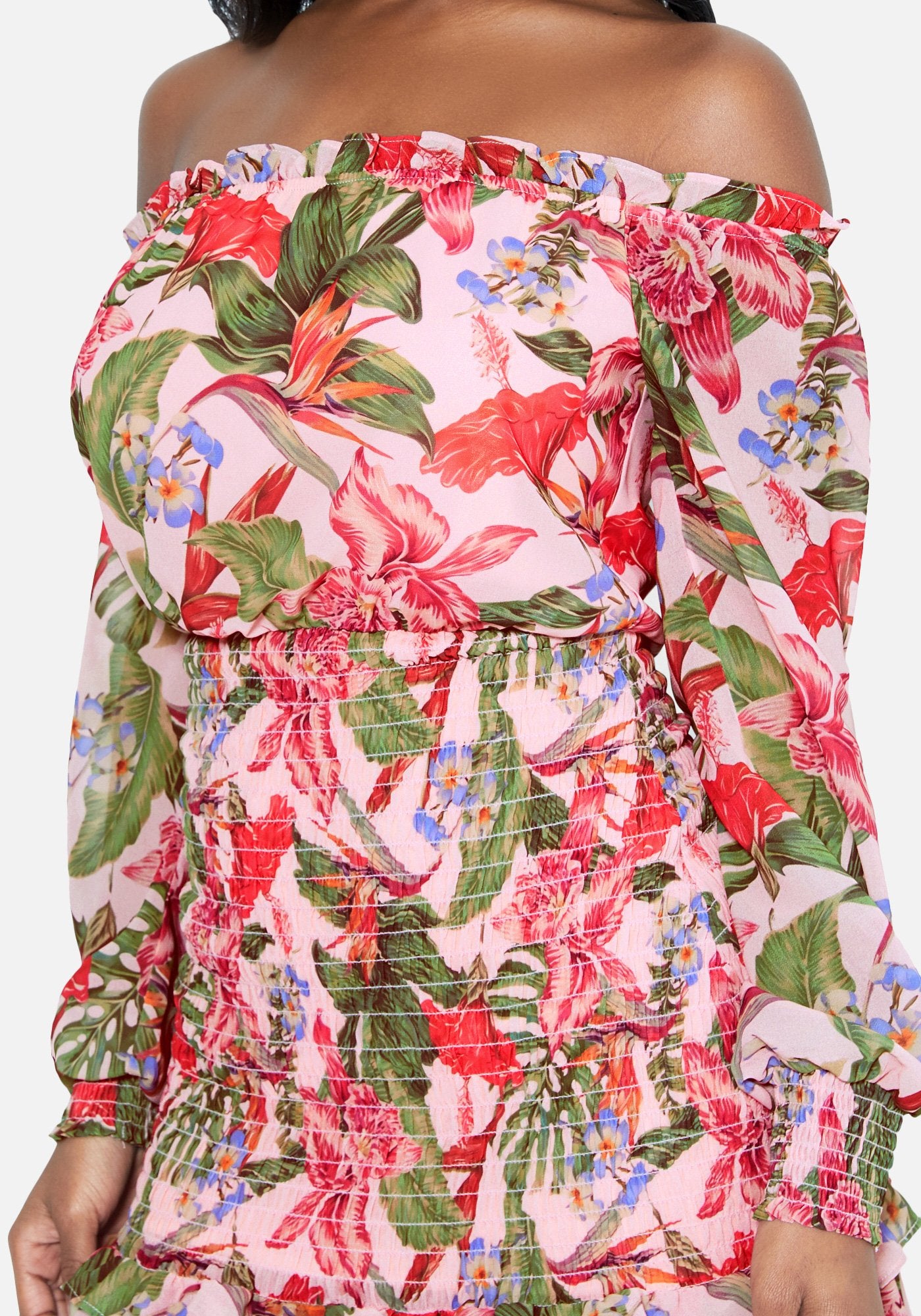 Off The Shoulder Ruffle Dress