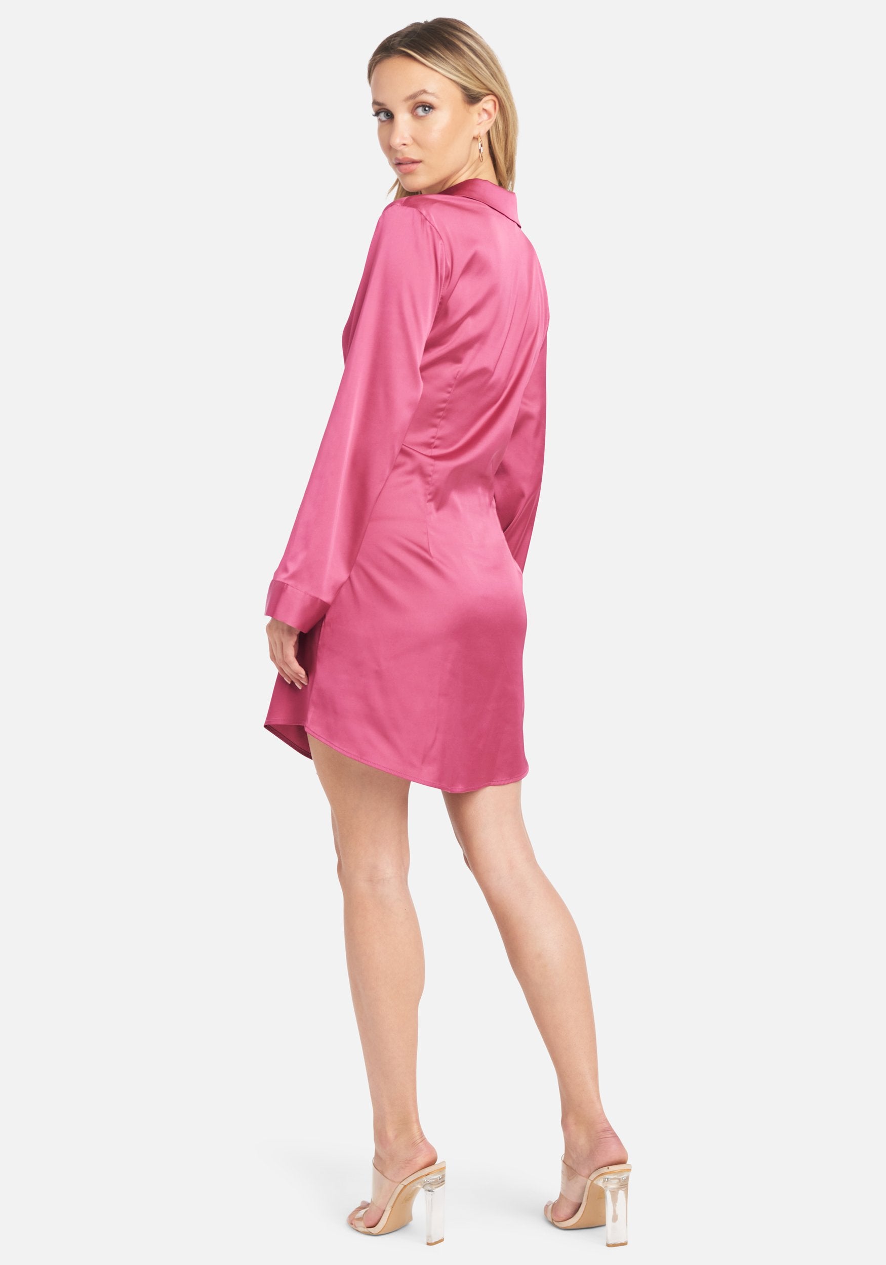 Charmeuse Shirt Dress