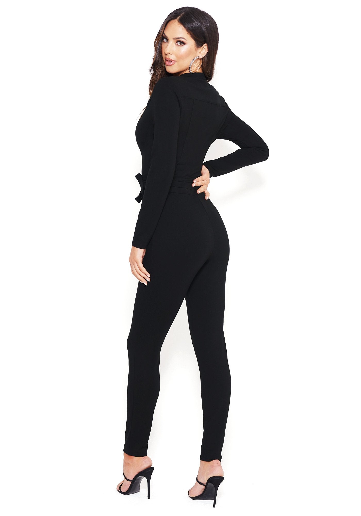 Zip Front Knit Catsuit