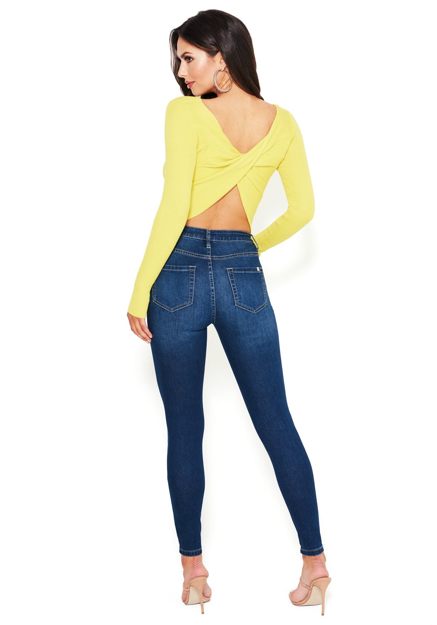 Zipper Detail Skinny Jeans