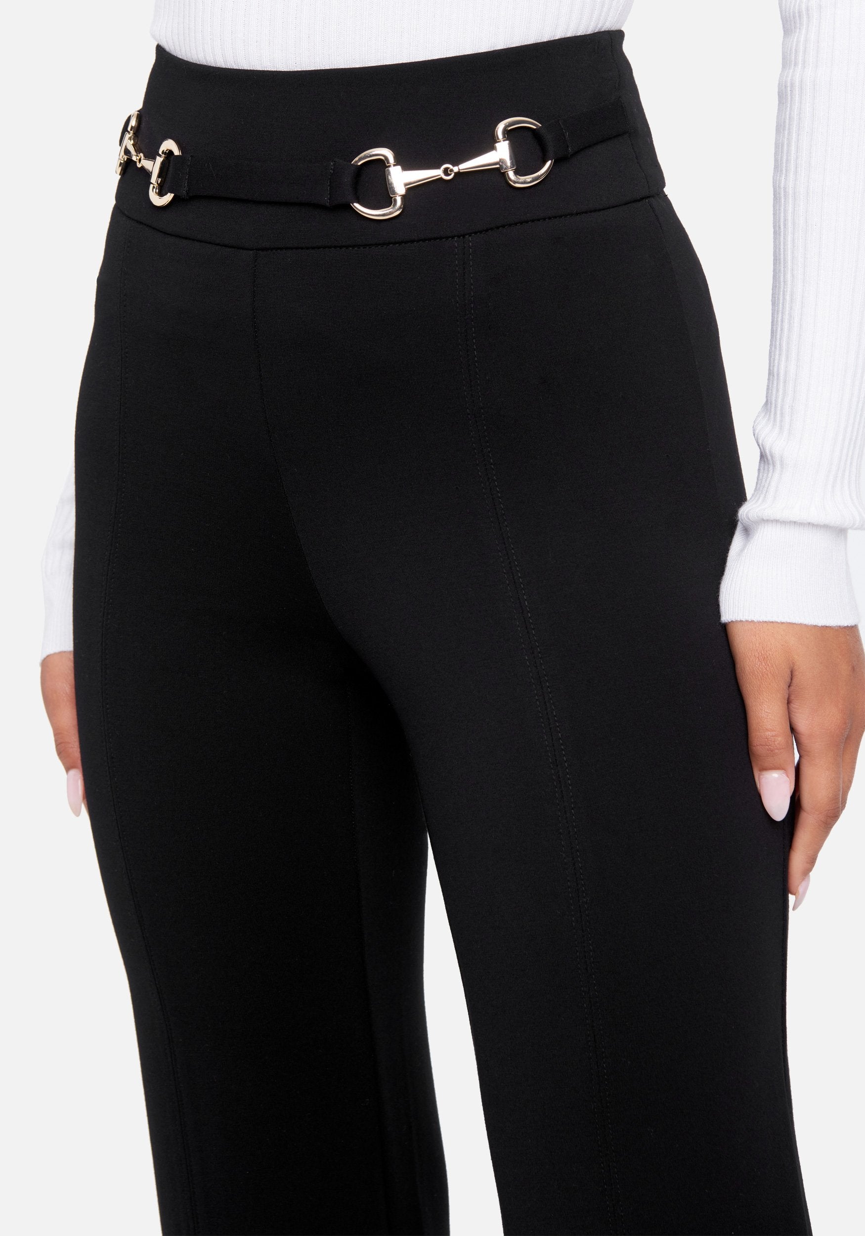 Front Seam With Buckle Detail Pants