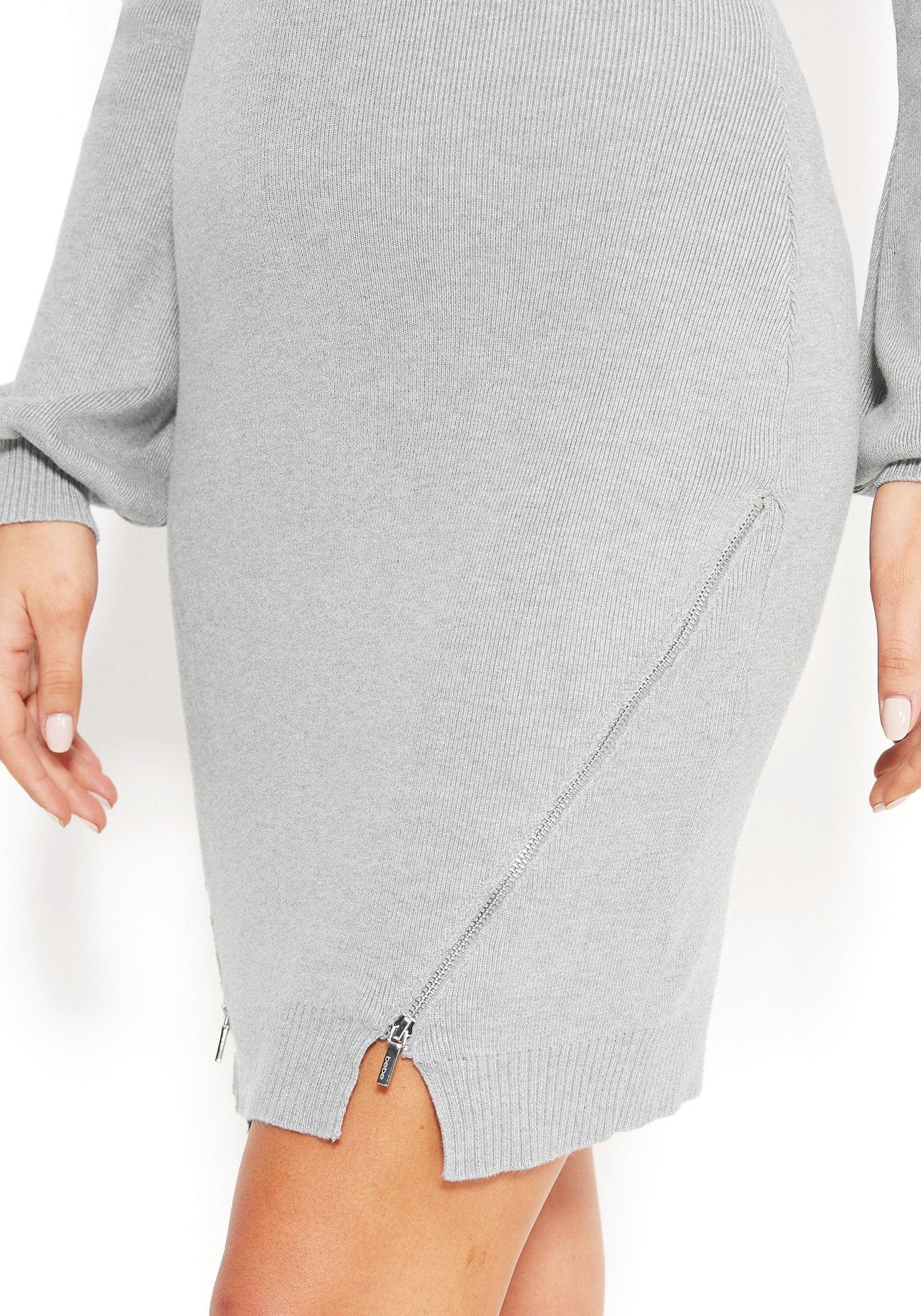 Zip Detail Sweater Dress