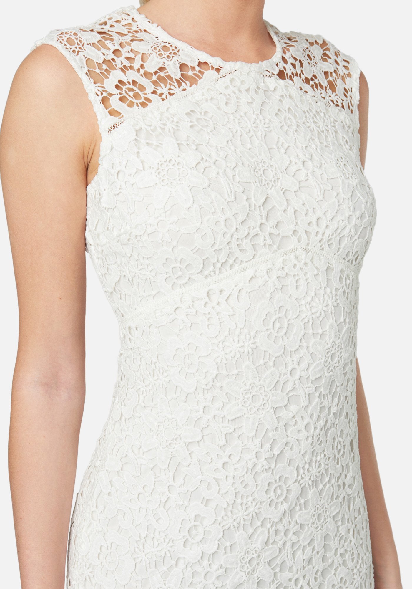Lace Angled Hem Dress
