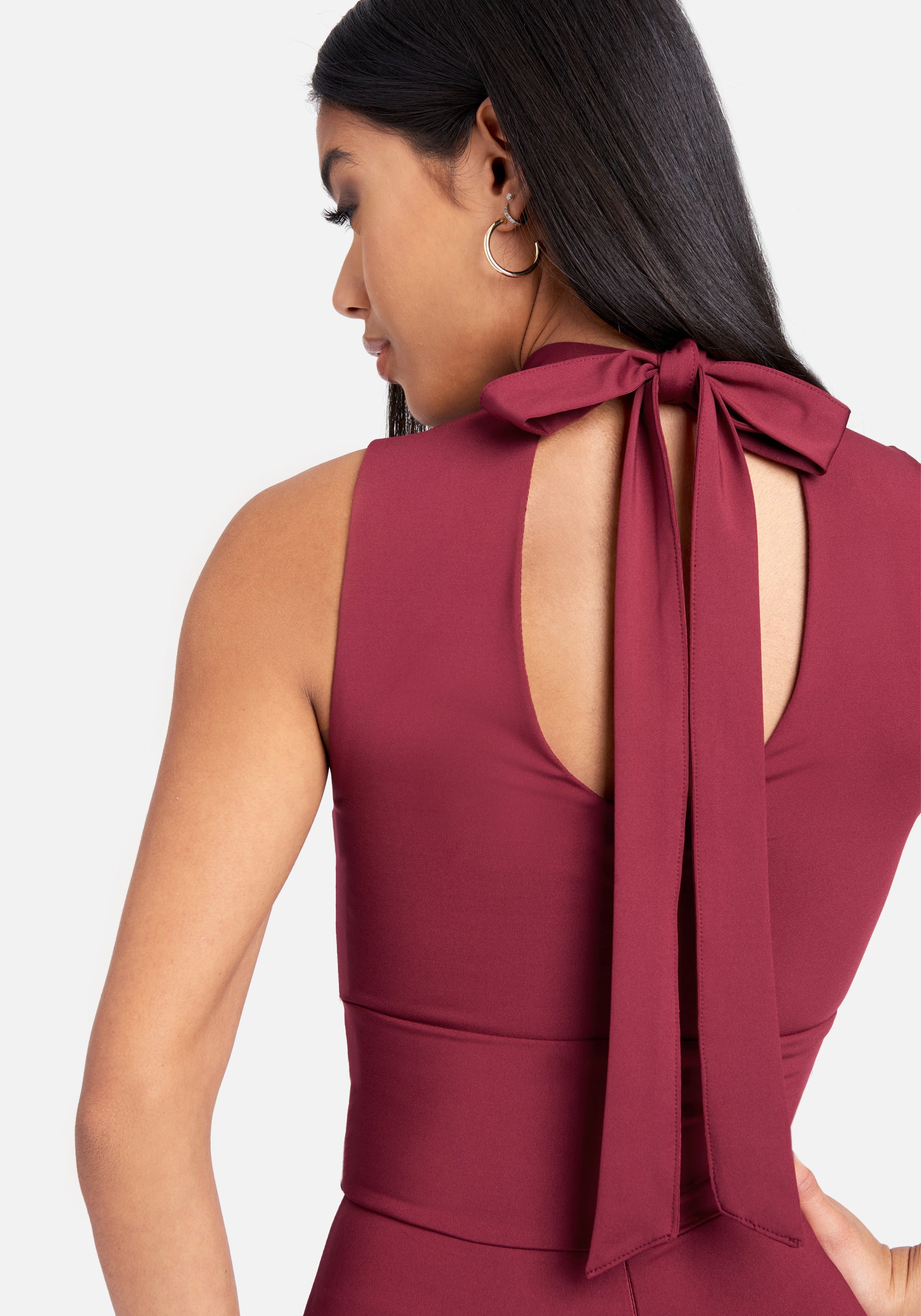 Halter Neck Keyhole Jumpsuit