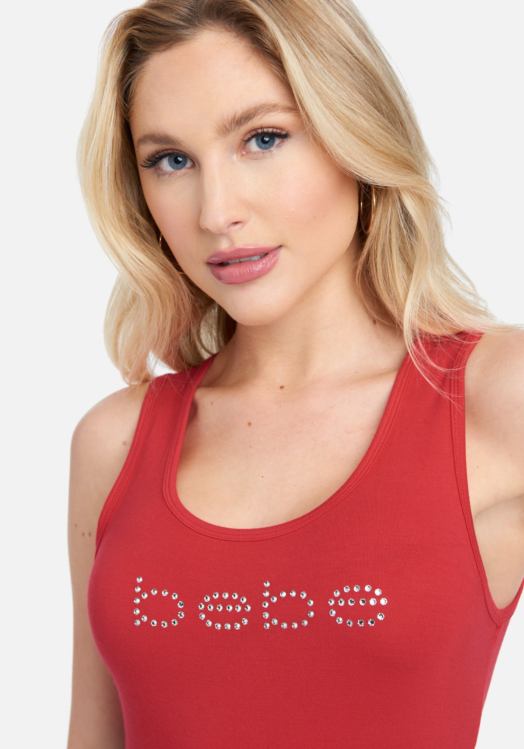 Crystal Logo Jersey Tank Top